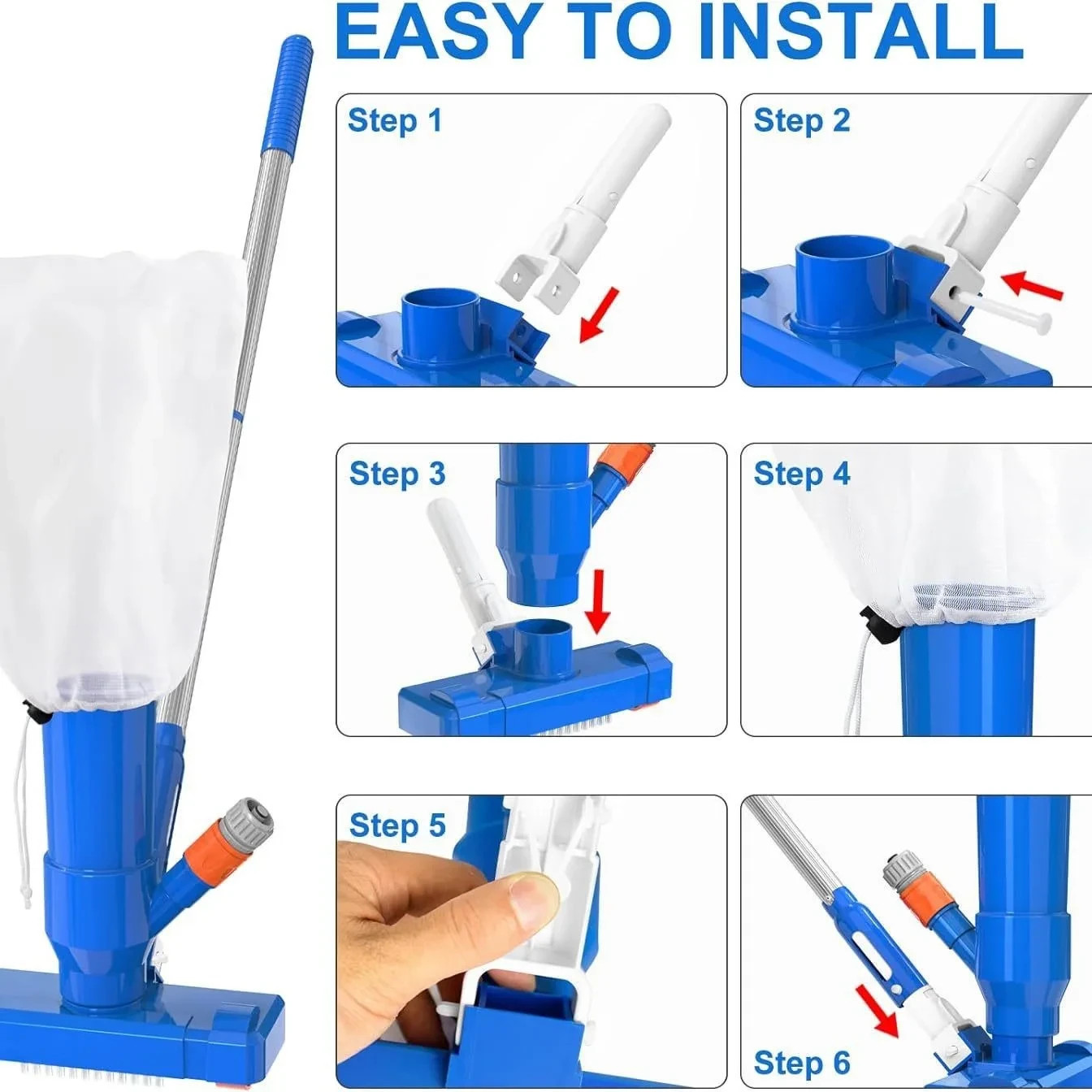 Pool Spa Vacuum Cleaner Jet Suction Head Maintenance Kit Above Ground Hot Tub ++