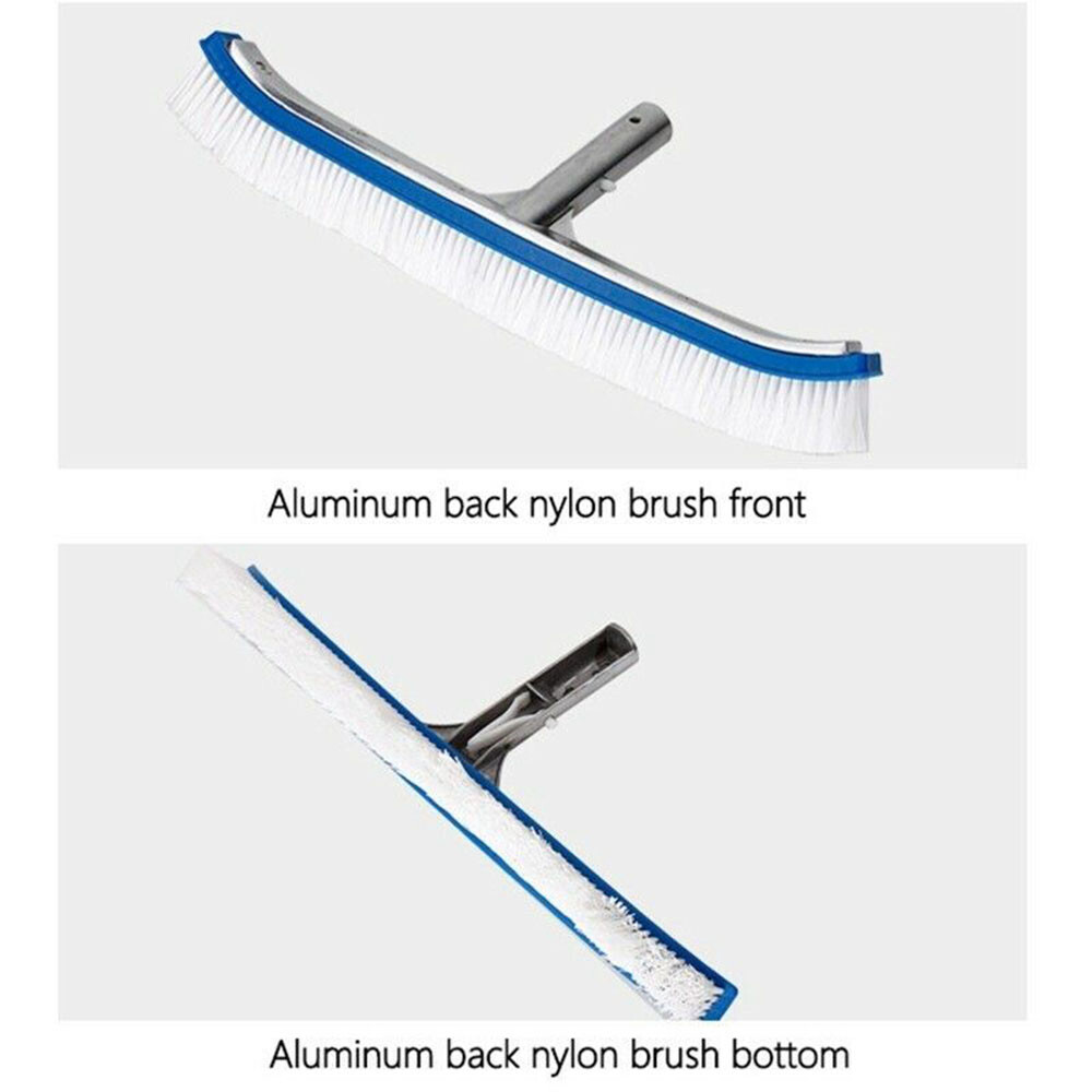 Pool Cleaning Brush – Aluminum Frame, Scratch-Proof, Cleans Floors & Corners