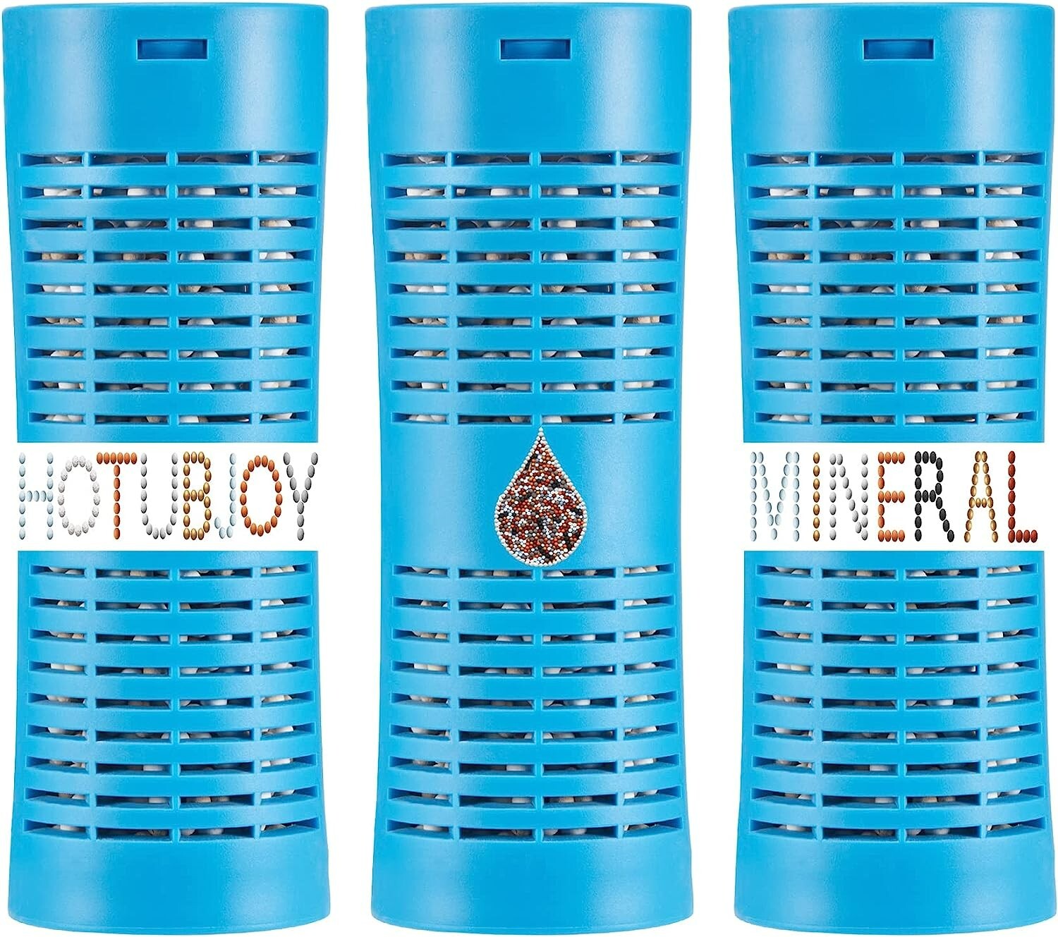 HOTUBJOY Mineral Cartridge for Spa, 3 Pack (Blue)