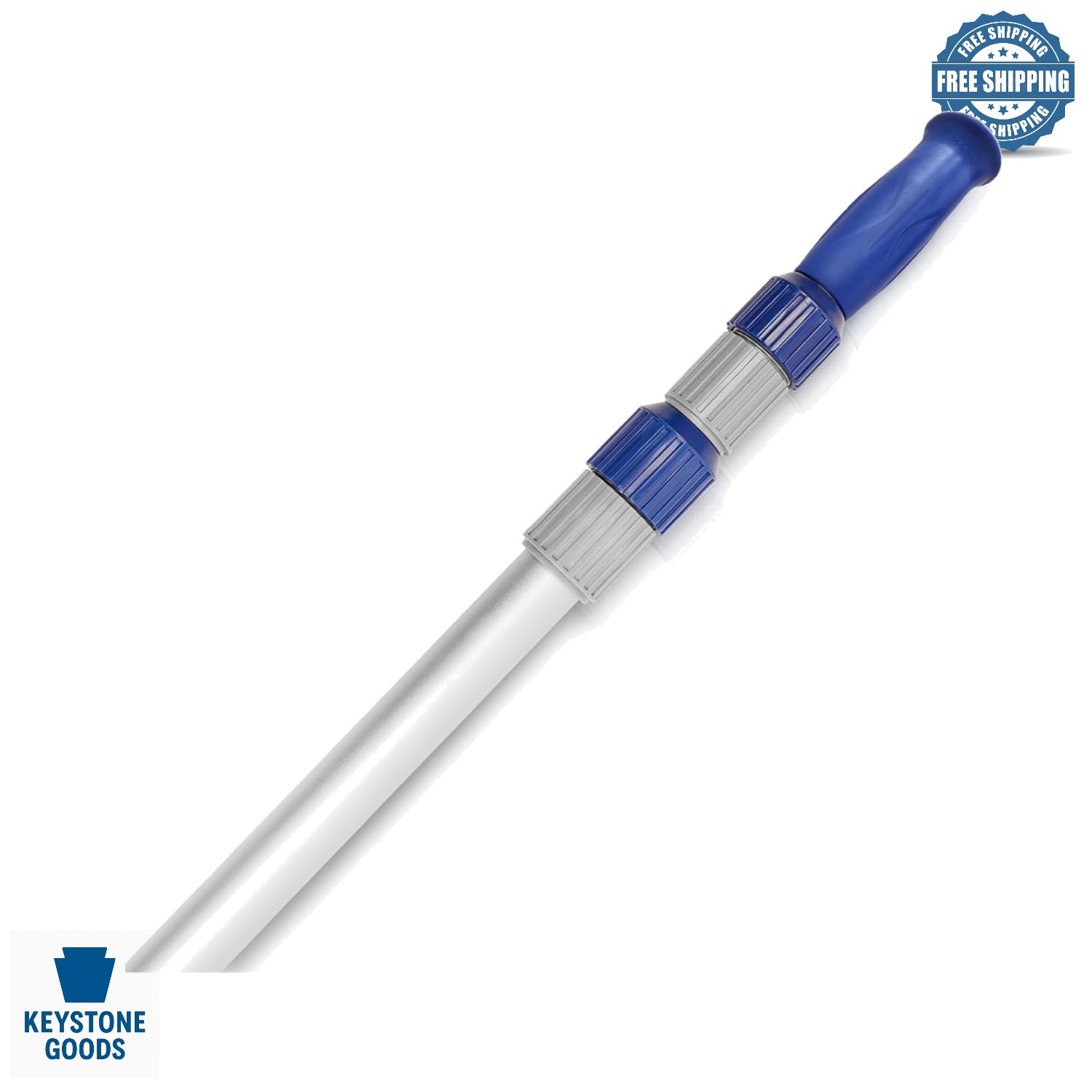 15 FT Aluminum Telescopic Pool Skimmer Pole – Adjustable & Heavy-Duty
