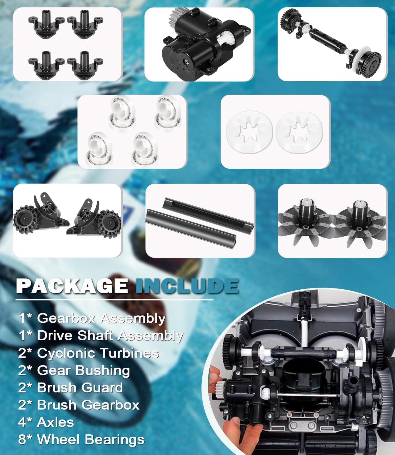 Tune Up Kit R0995100 Fit for Polaris Quattro P40 P4000 Pool Cleaner w/GearBoxs