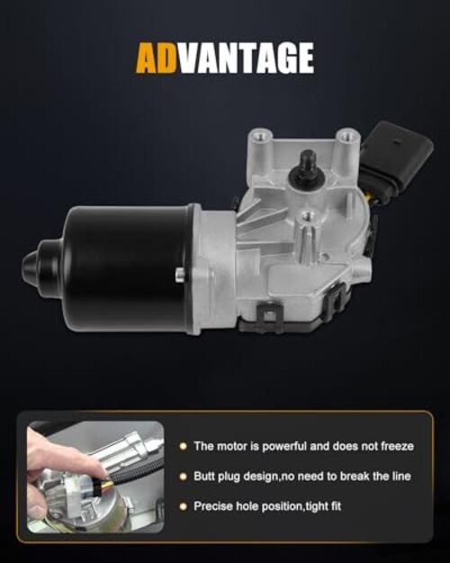 Front Windshield Wiper Motor 12V 4-Pin for 2002-2009 For Audi A4, 8E1955119