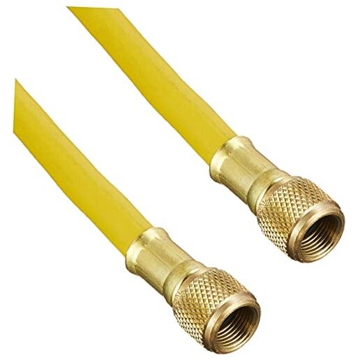 560FTY 3/8&Prime; Evacuation Hose with 3/8&Prime; SAE Swivel Connection, Yellow, 60” (5&prime;)