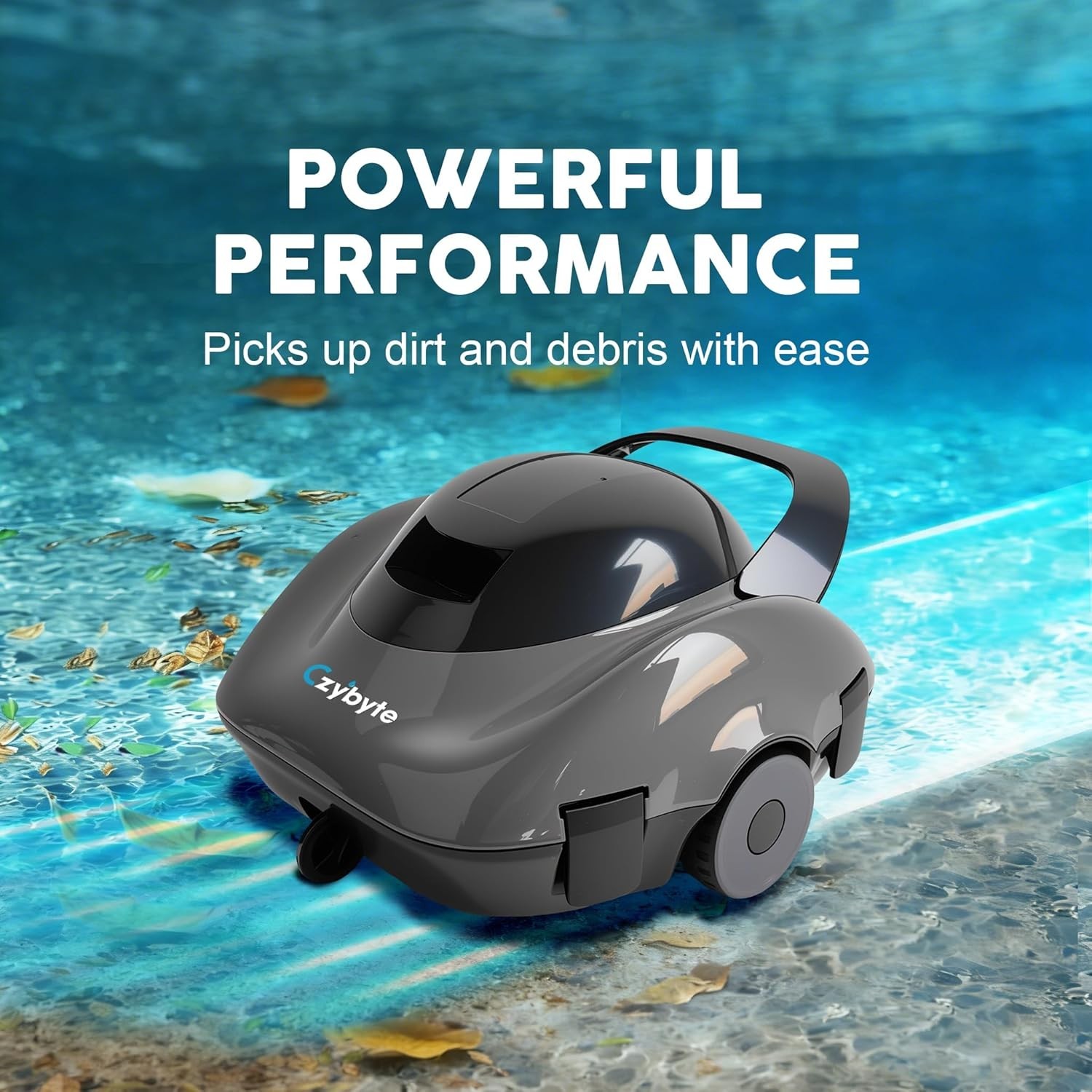 Robotic Pool Cleaner, Cordless Pool Vacuum with Powerful Suction