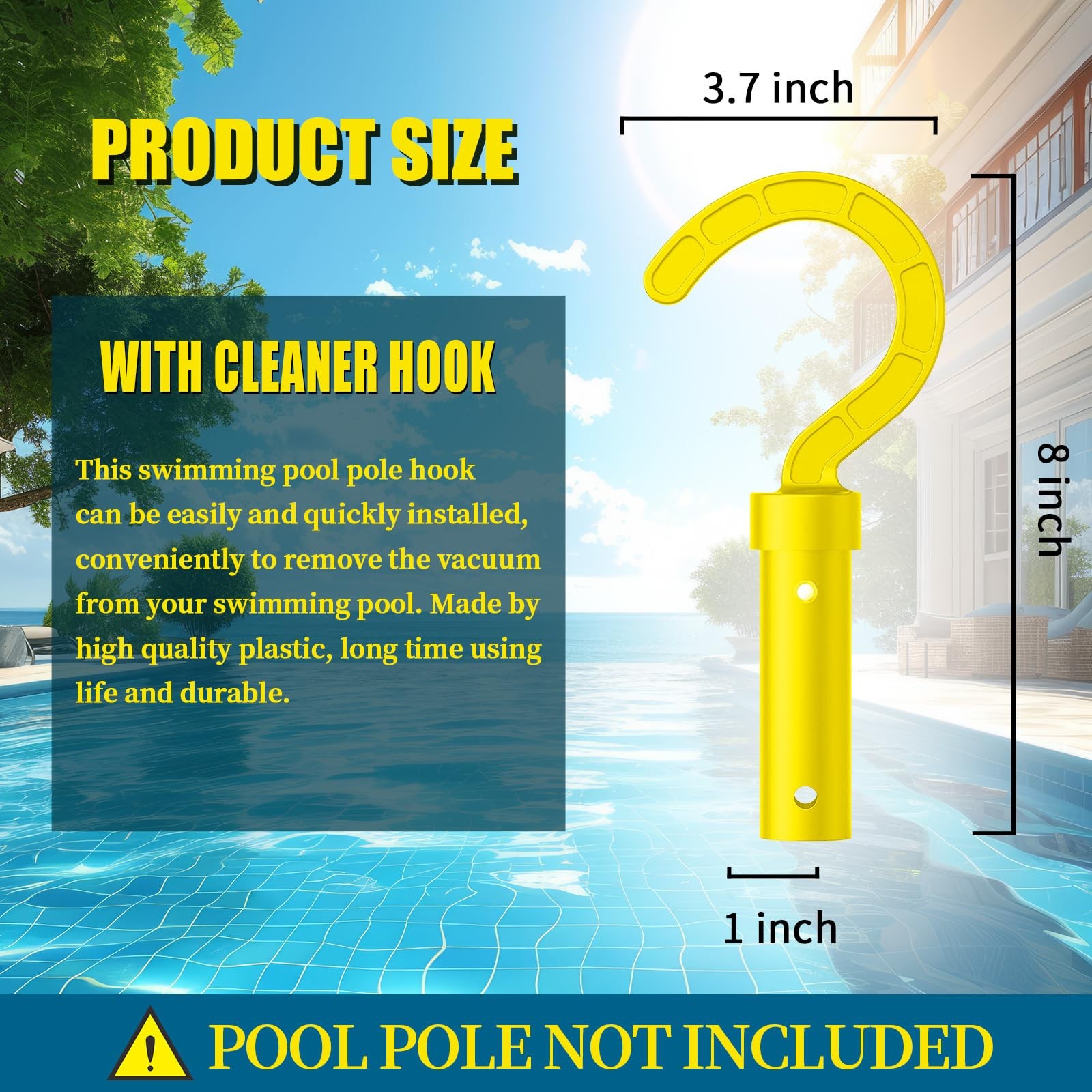Hook for Robotic Pool Cleaner, Pool Hook for Poles with All Pool Vacuum Inclu…