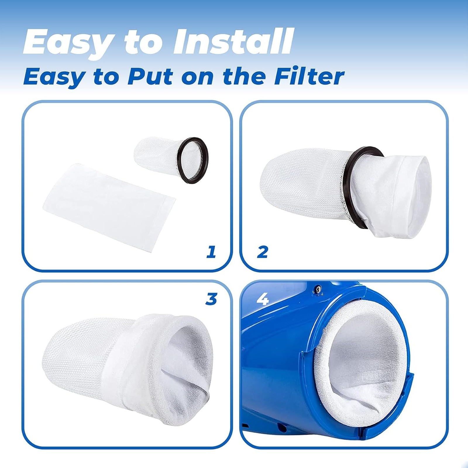 Pool Skimmer Socks 20 Pack Micro Filter Bags Compatible with Pool Blaster