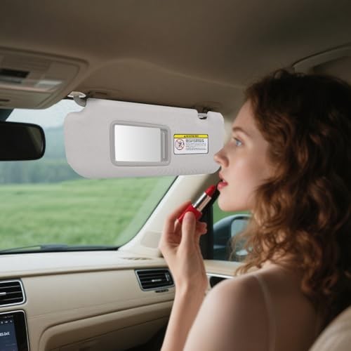 Pair Sun Visor Compatible with 2017-2020 Hyundai Elantra, (Gray) Left & Right