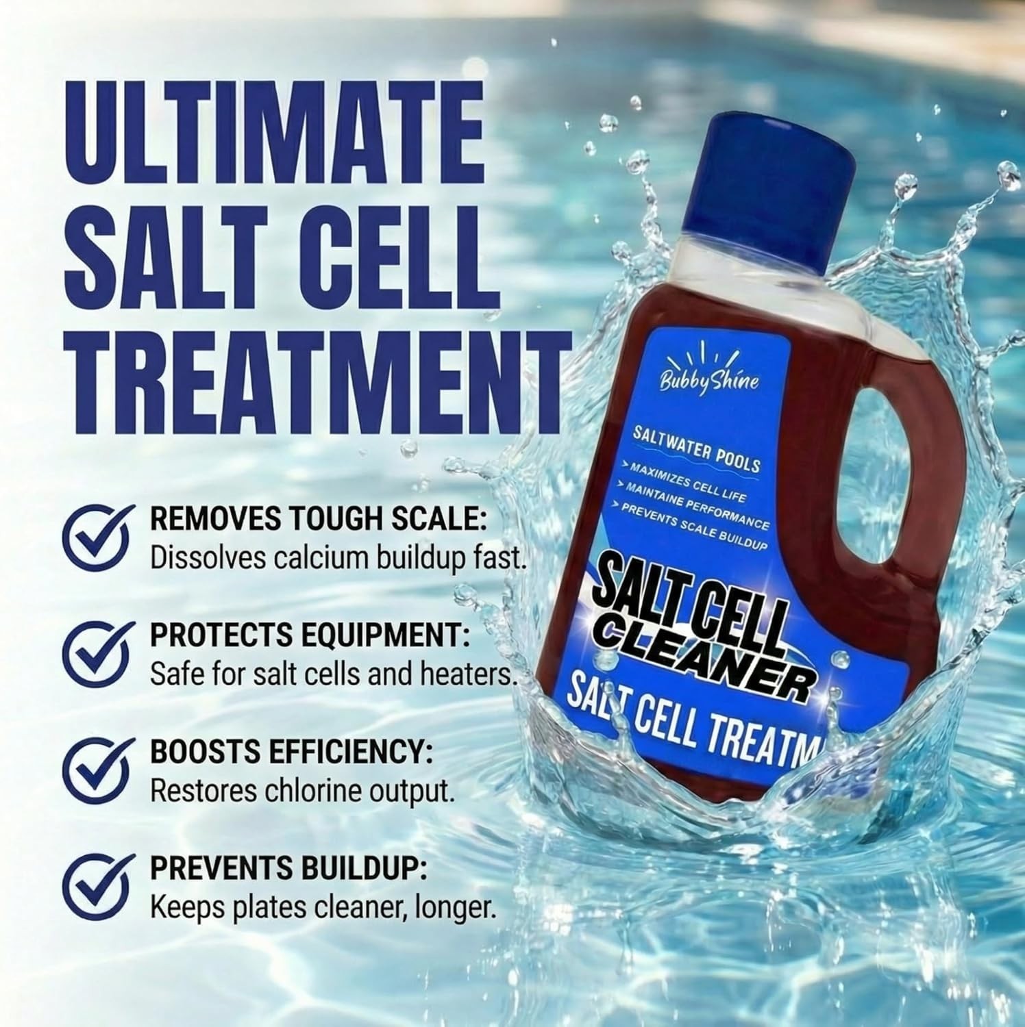 3L Salt Cell Cleaner for Saltwater Pools – Supports SWG Performance & Cleaning