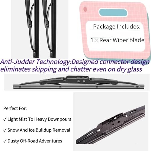 Rear Wiper Blade for GMC Acadia 2017-2023 2022 2021 2020 2019 2018 | Exact Fit