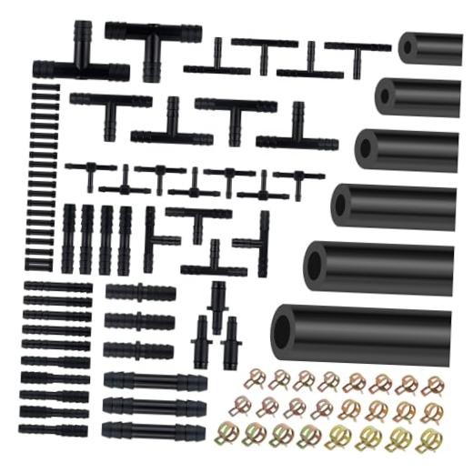 6PCS 5Ft Silicone Vacuum Hose Automotive Kit – ID 1/8&Prime; 5/32&Prime; 3/16&Prime; 1/4&Prime; 5/16&Prime;
