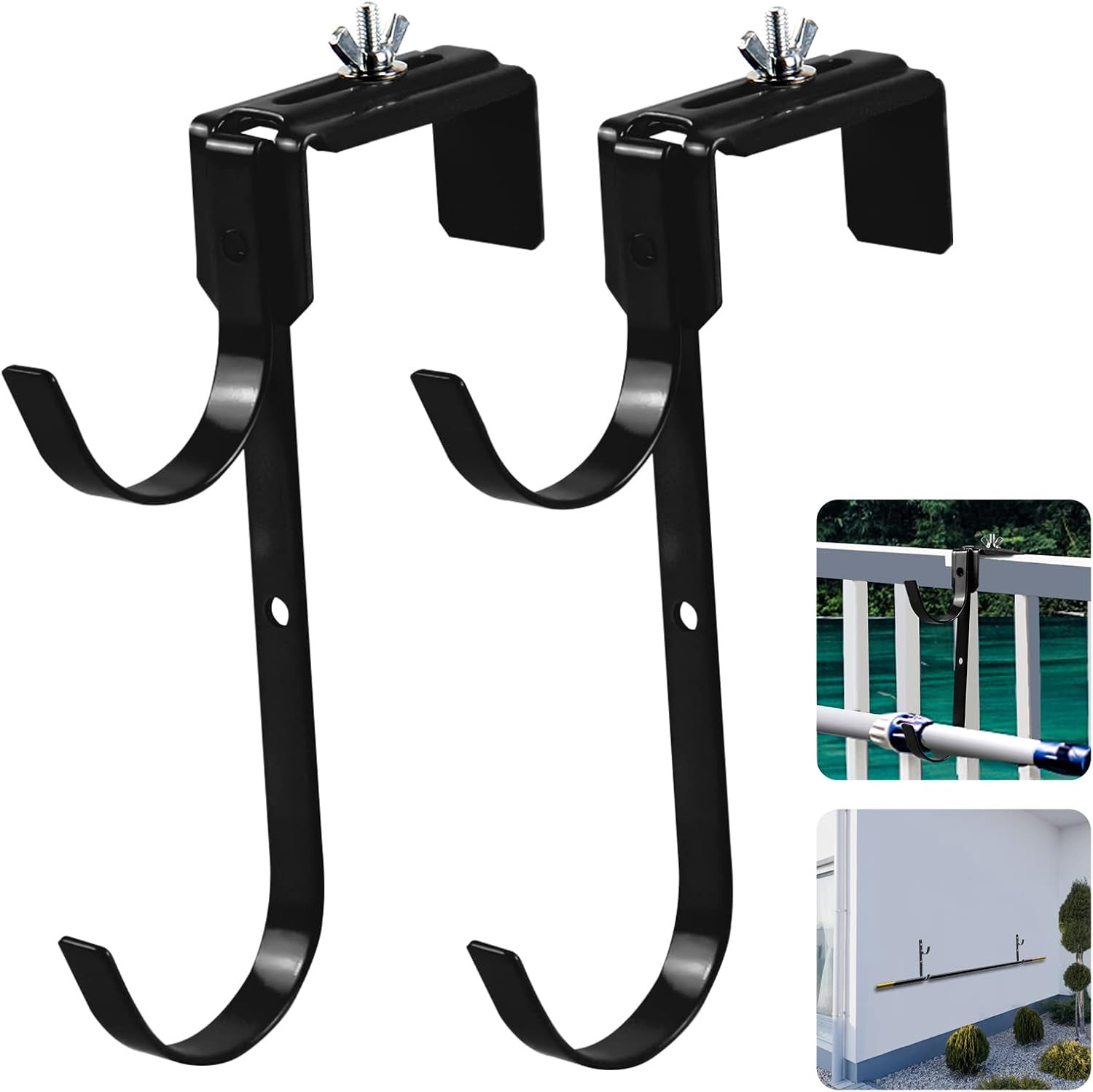 Adjustablehooks Pool Poles Hanger, Fence Hooks Hang Pool Accessories/Skimmers/Le