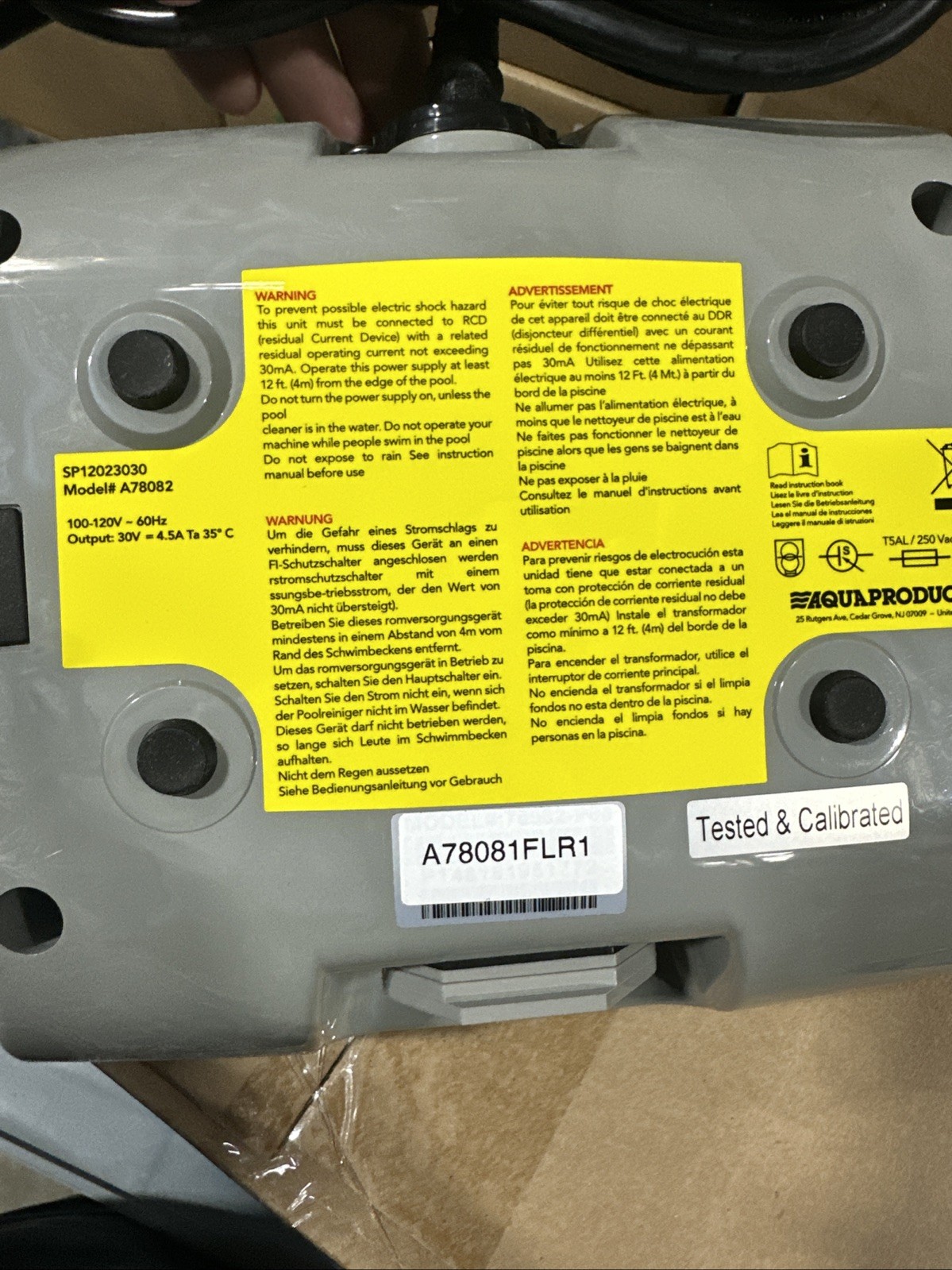 Aqua Products AquaBot Power Supply PREMIUM A78081 A78082 SKPOWER15 30 VDC NEW