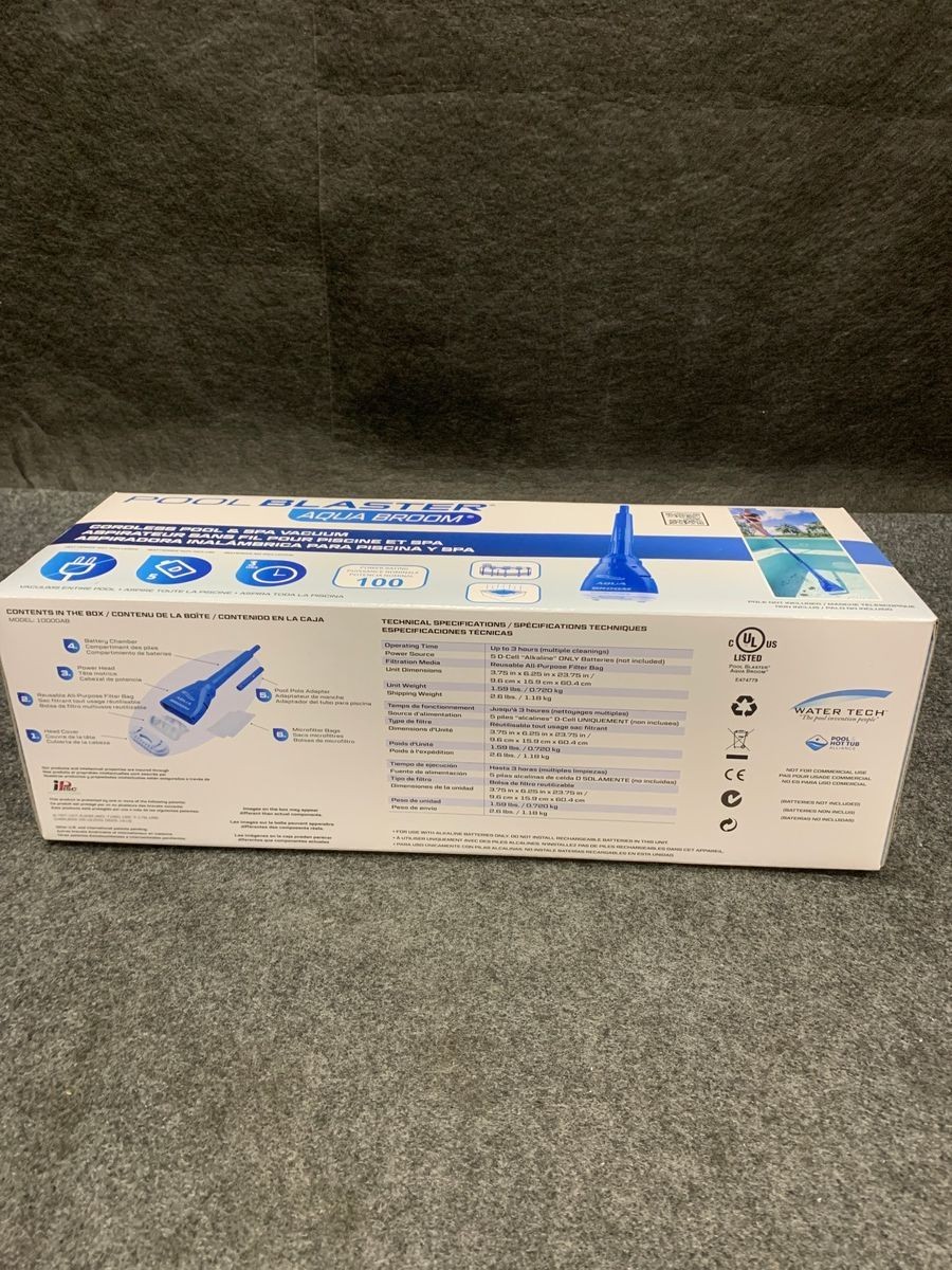 POOL BLASTER Aqua Broom Hot Tub Vacuum Cordless Spa Vacuum