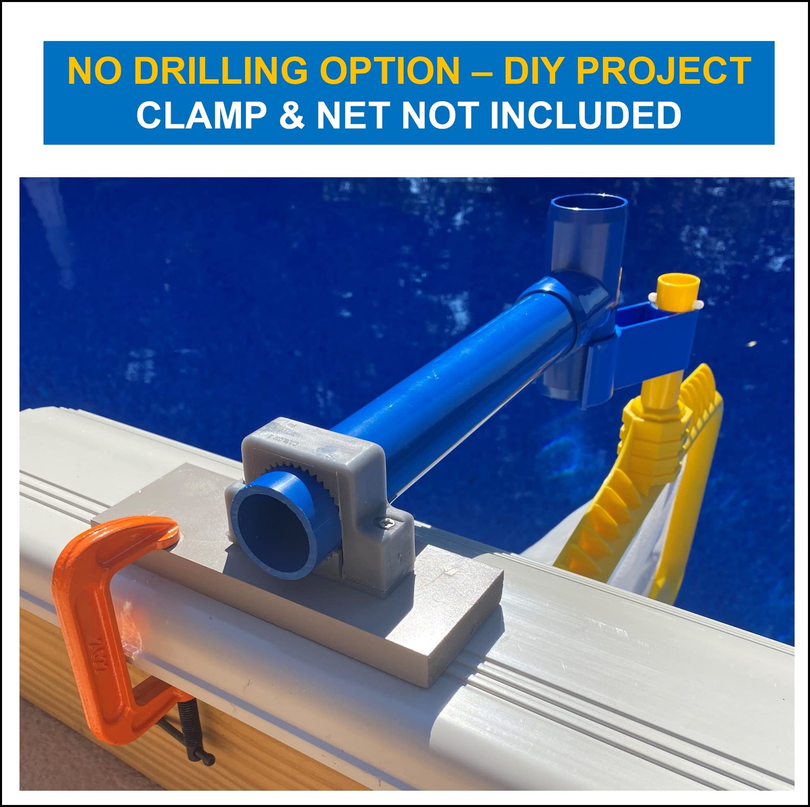 Leaf Skimmer Kit for Above Ground & In-Ground Pools – Hands-Free Debris Removal