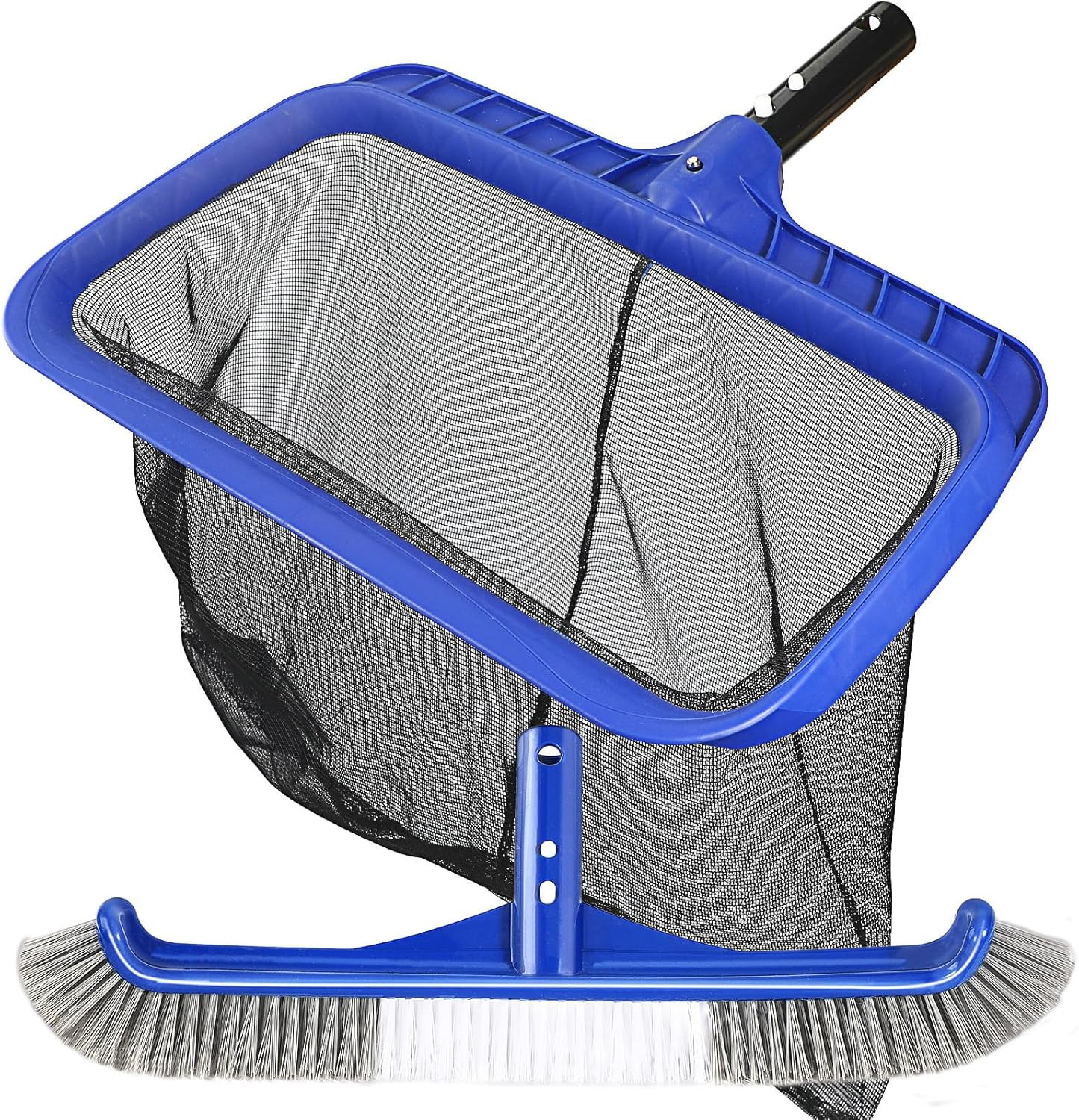 17&Prime; Pool Brush Head & Fine Mesh Skimmer Kit for Cleaning Pools