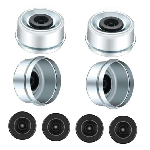 4 Pack 2.72&Prime; Trailer Hub Dust Caps Trailer Axle Wheel Hubs for 7000–8000 lb