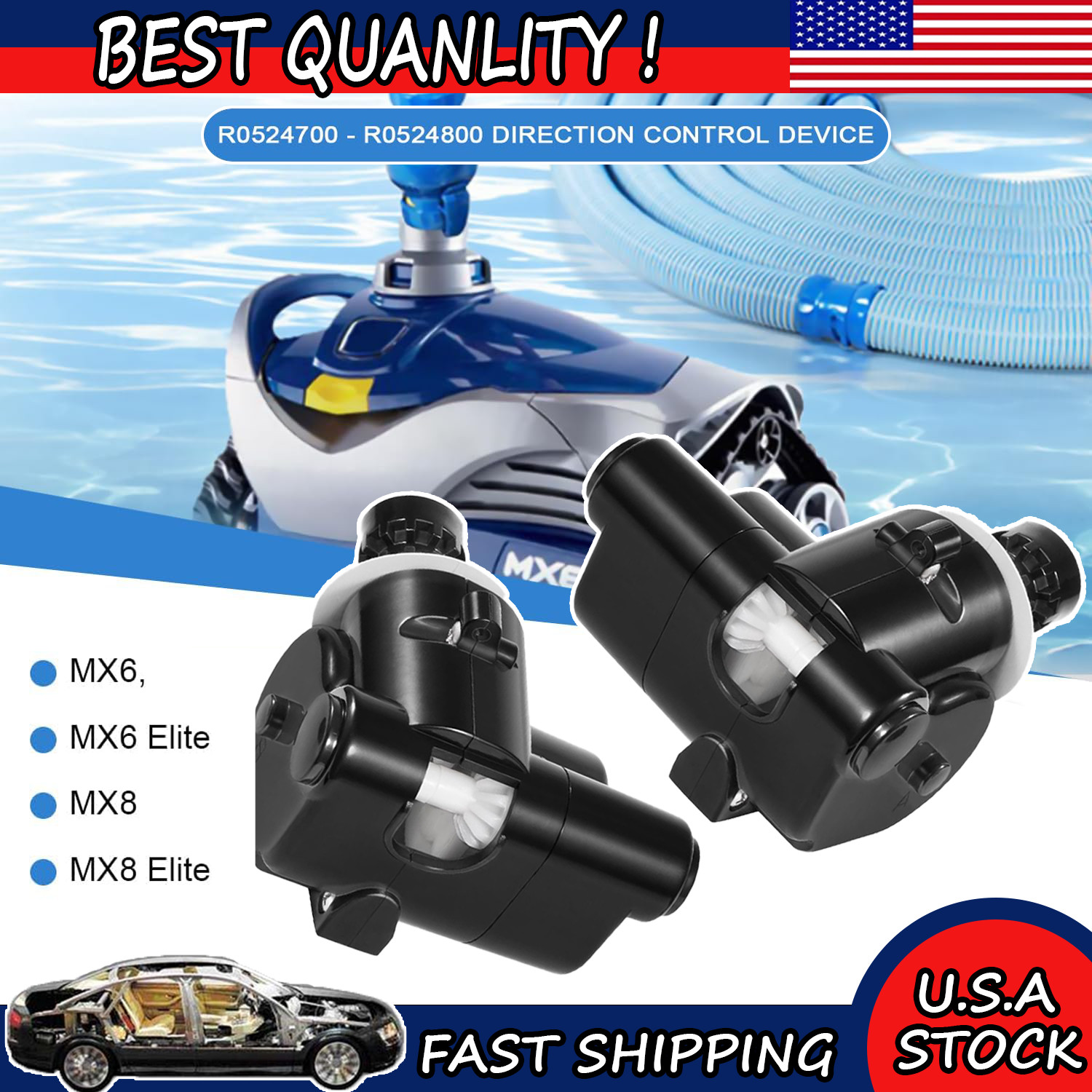 For Zodiac Baracuda MX8,MX6,Elite Pool Cleaner R0524800 R0524700 Device Side A/B