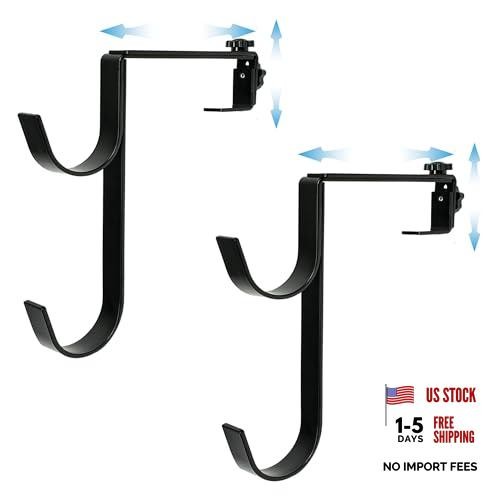 Metal Pool Pole Hangers for Above Ground Pool – Adjustable Double Hooks