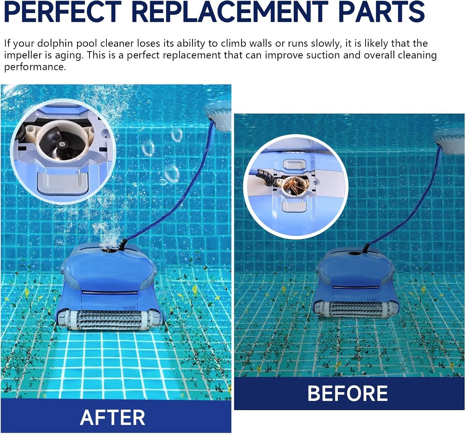 Sturdy Impeller for Maytronics Dolphin Robotic Pool Cleaners – 9995266-R1