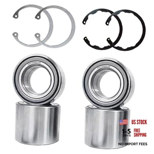 Front & Rear Wheel Bearing with Circlip Compatible with 2005-2013 Brute Force