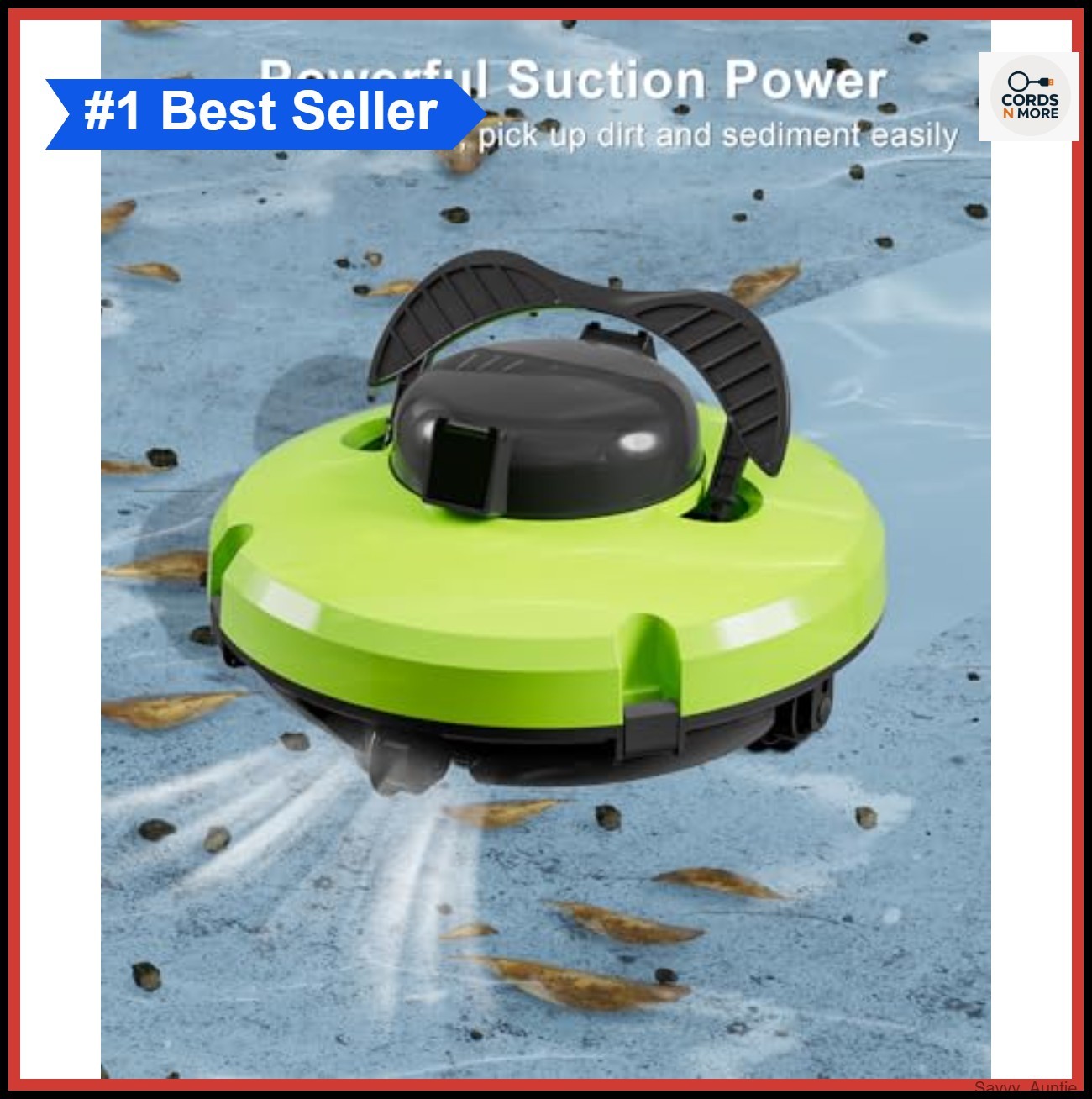 Cordless Pool Vacuum Robotic Above Ground Inground 5200mAh 120 Mins Runtime