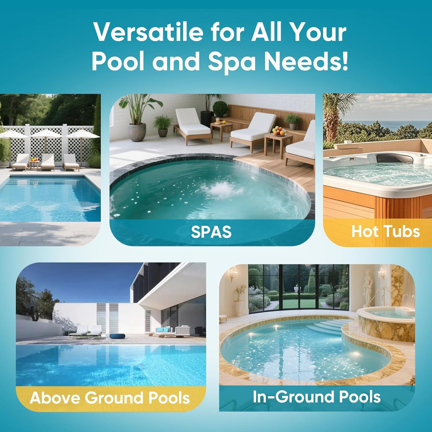 Cordless Pool Vacuum for above Ground and Inground Pools, 18 GPM Powerful Suctio