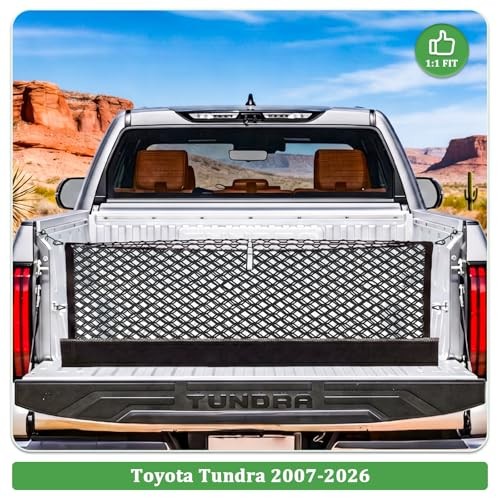 3-Layer Cargo Net Zipper Bag Truck Bed Net for for Toyota Tundra 2007-2026