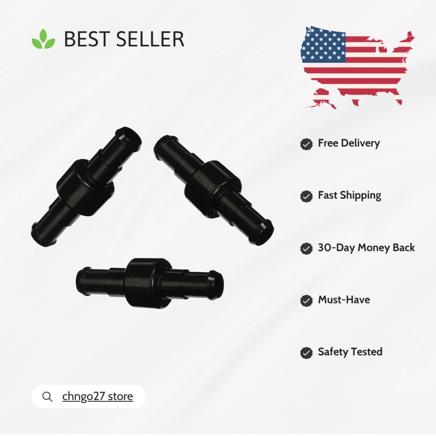 Durable Rubber Hose Swivel Replacement for Zodiac Polaris Pool Cleaners – 3 Pack