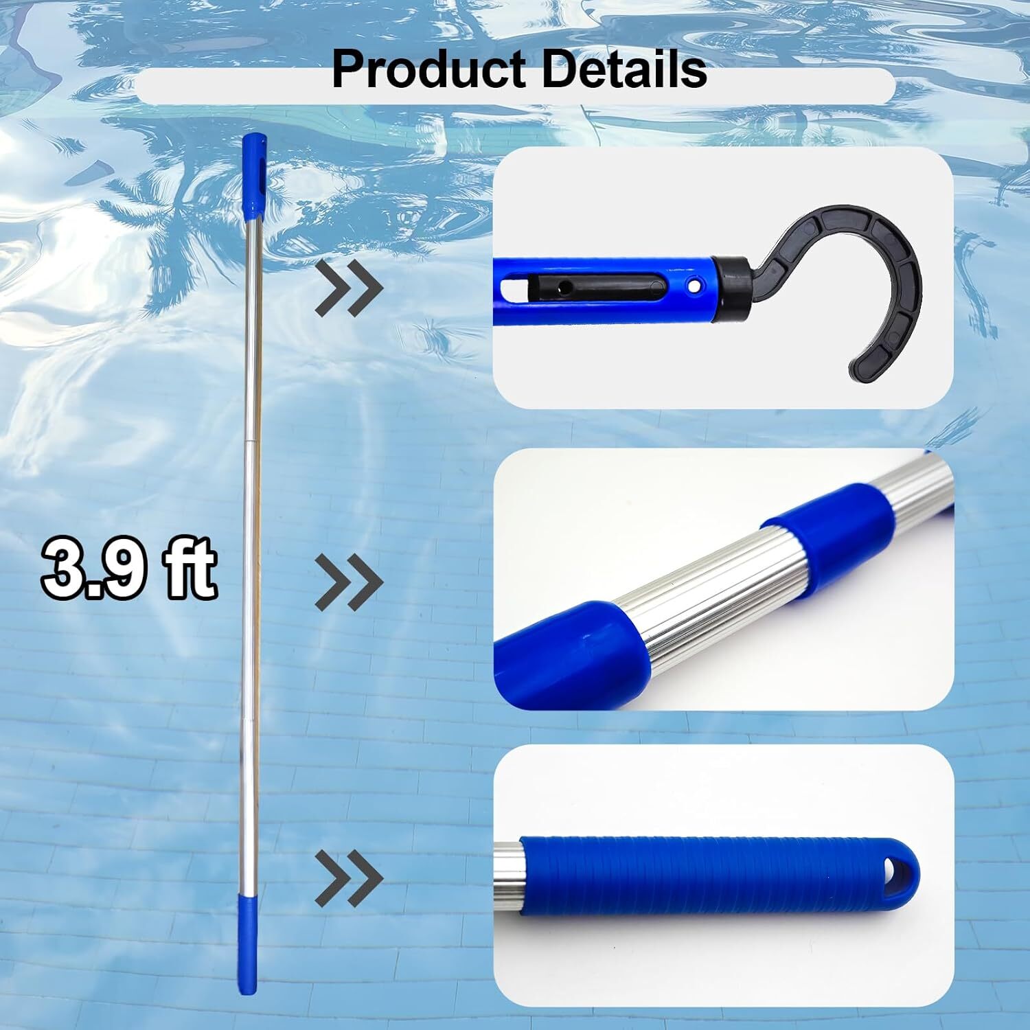 Hook for All Robotic Pool Cleaner with Swimming Pool Pole, Accessories Hook C…