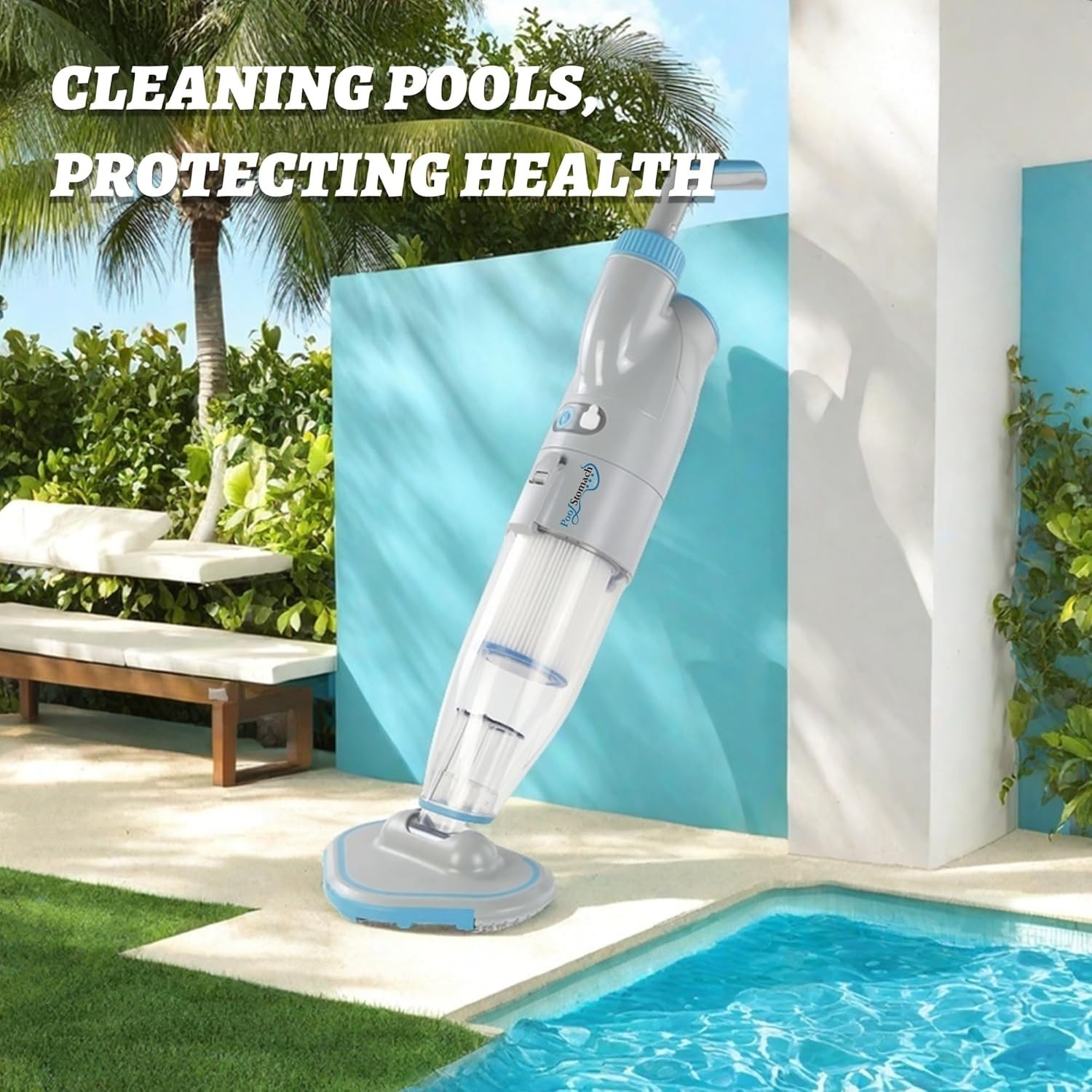 50 PRO 2026 Cordless Pool Vacuum Cleaner Heavy-Duty Debris Spas Hot Tubs Gray