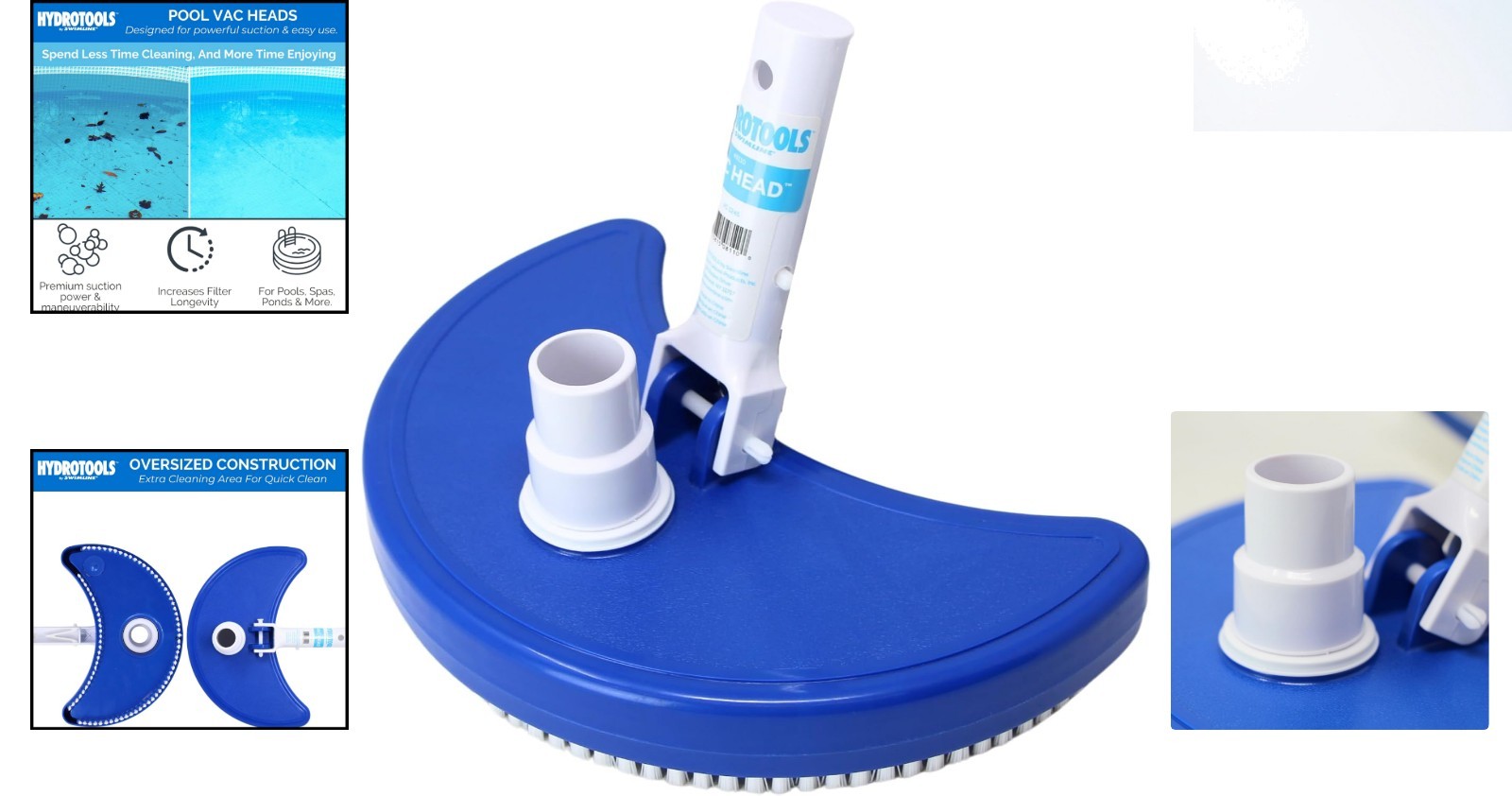 Heavy Duty Pool Vacuum Head for Inground & Above Ground Pools | Hydrotools