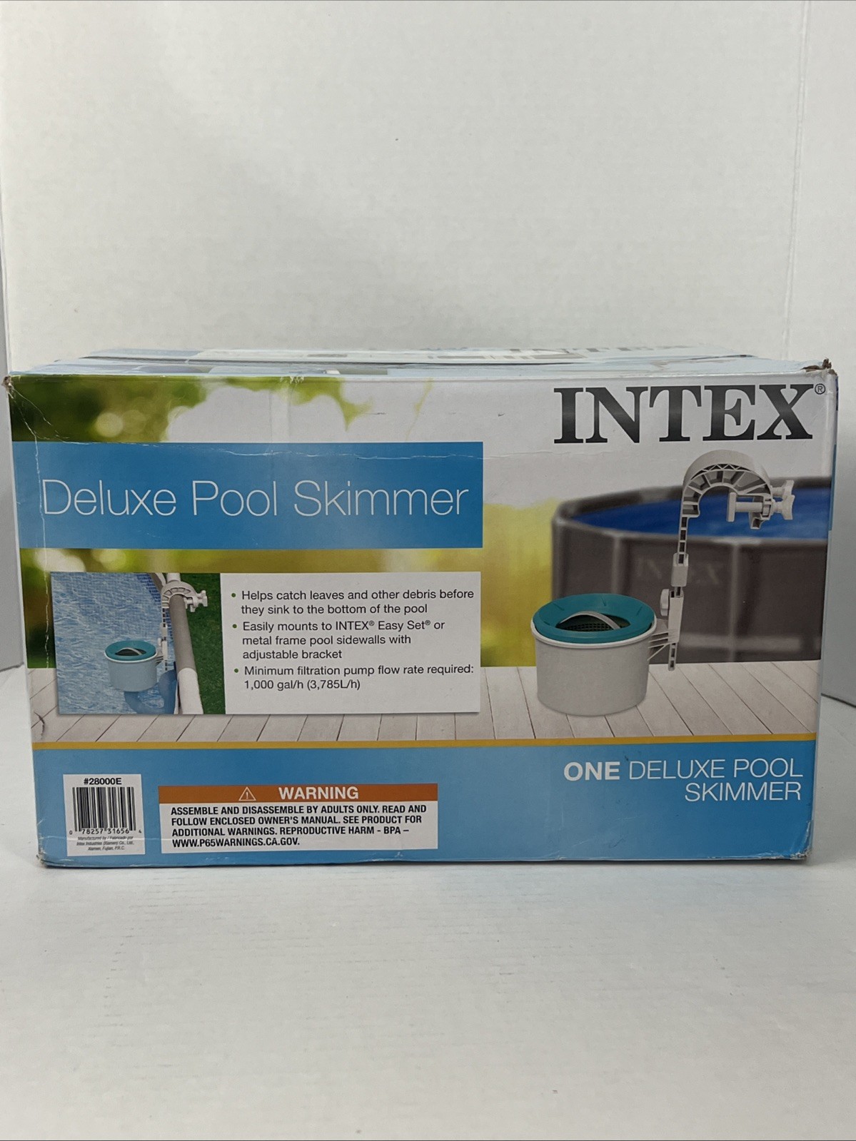 Intex Deluxe Wall Mount Swimming Pool Surface Automatic Skimmer (Open Box)