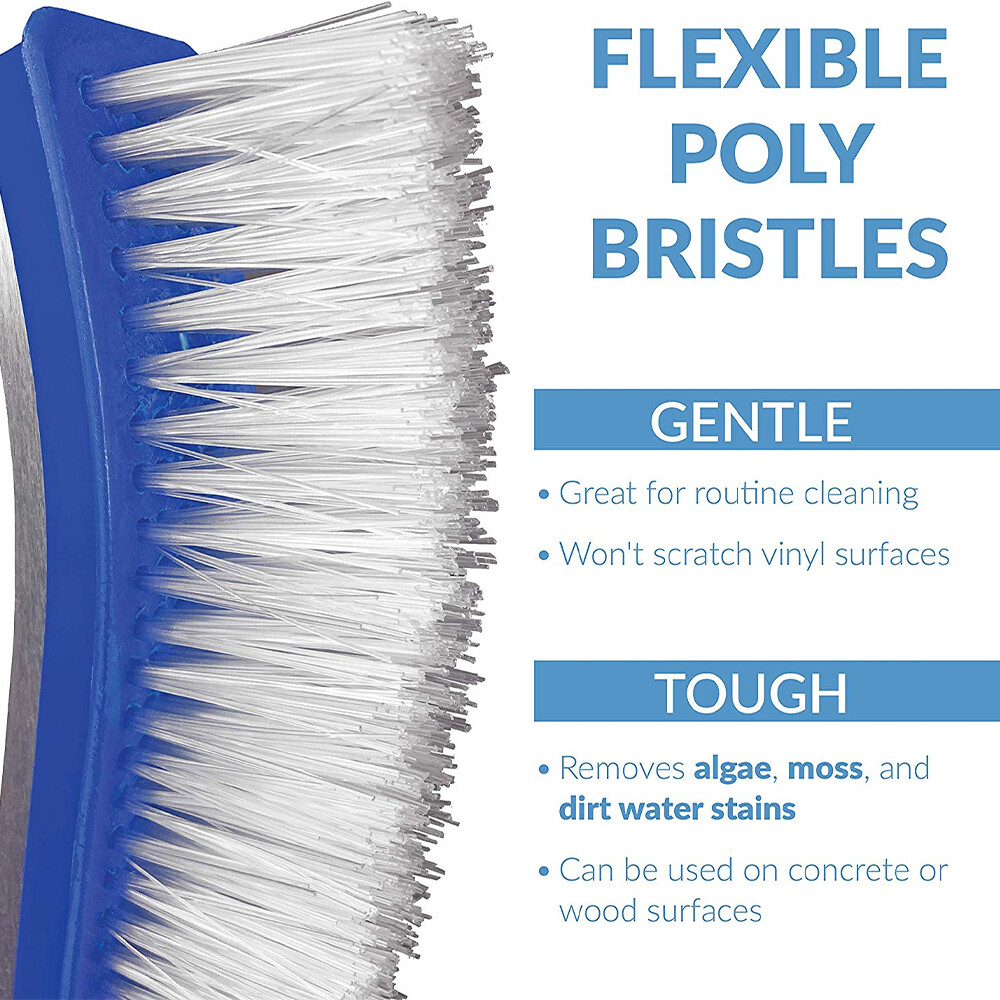 Blue Devil Deluxe All Metal Pool Brush Nylon Bristle Strong 18 inch B3518