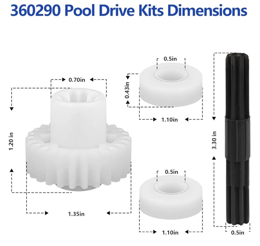 Pentair Rebel Right Drive Kit 360290 Pool Cleaner Replacement Parts/Bearings
