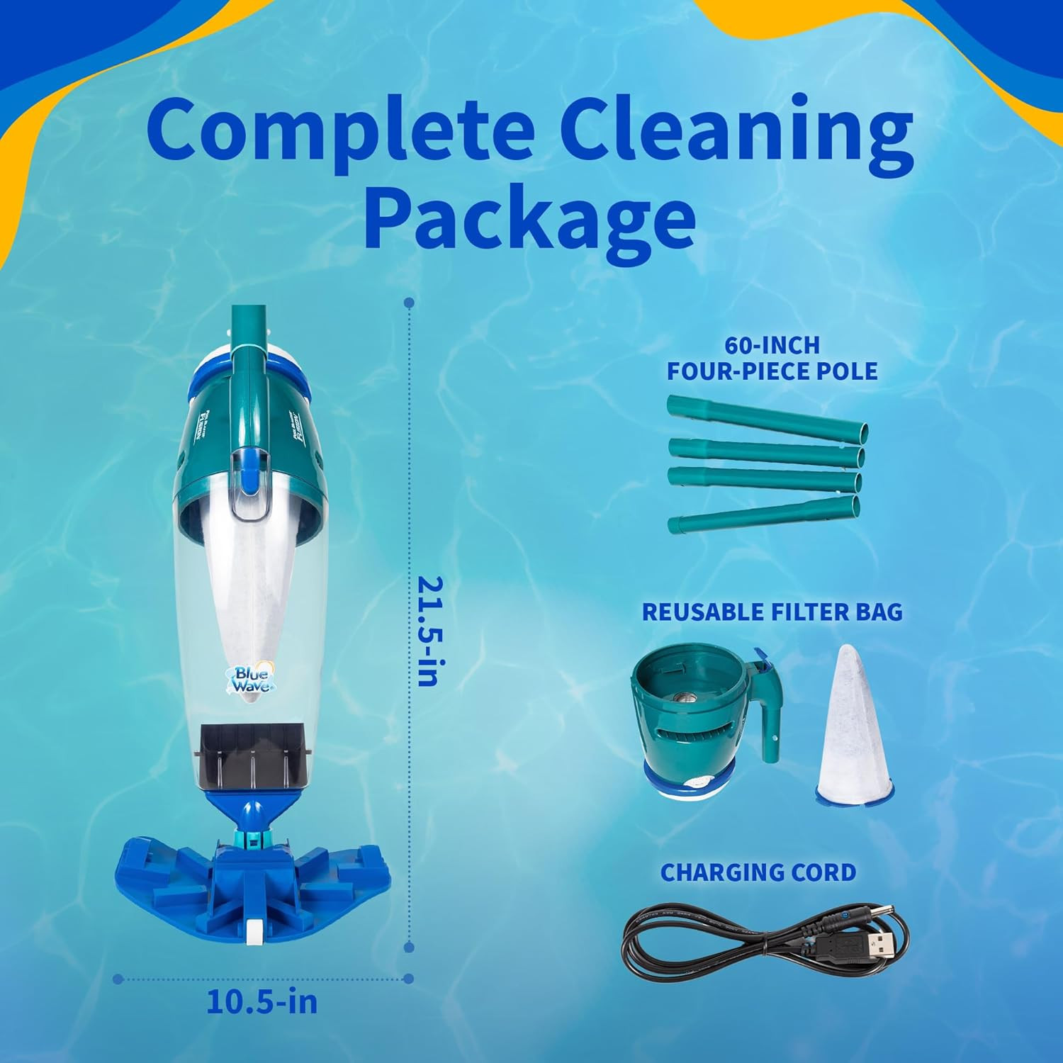 Pool Blaster Fusion PV-10 Hand-Held Lithium Cleaner, Blue Replacement Part