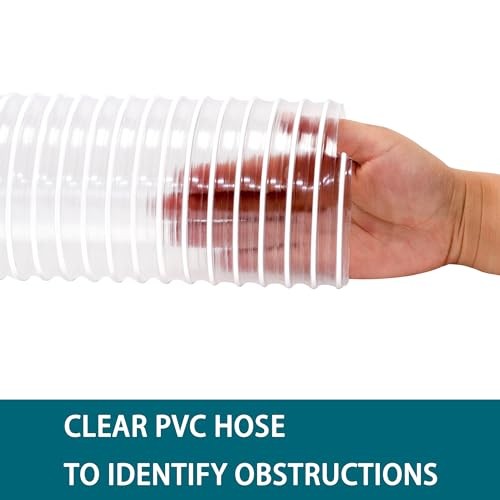 2.5 Inch x 10 Feet Dust Collection Hose – Heavy 2.5 Inch x 10 Feet + 2 clamps