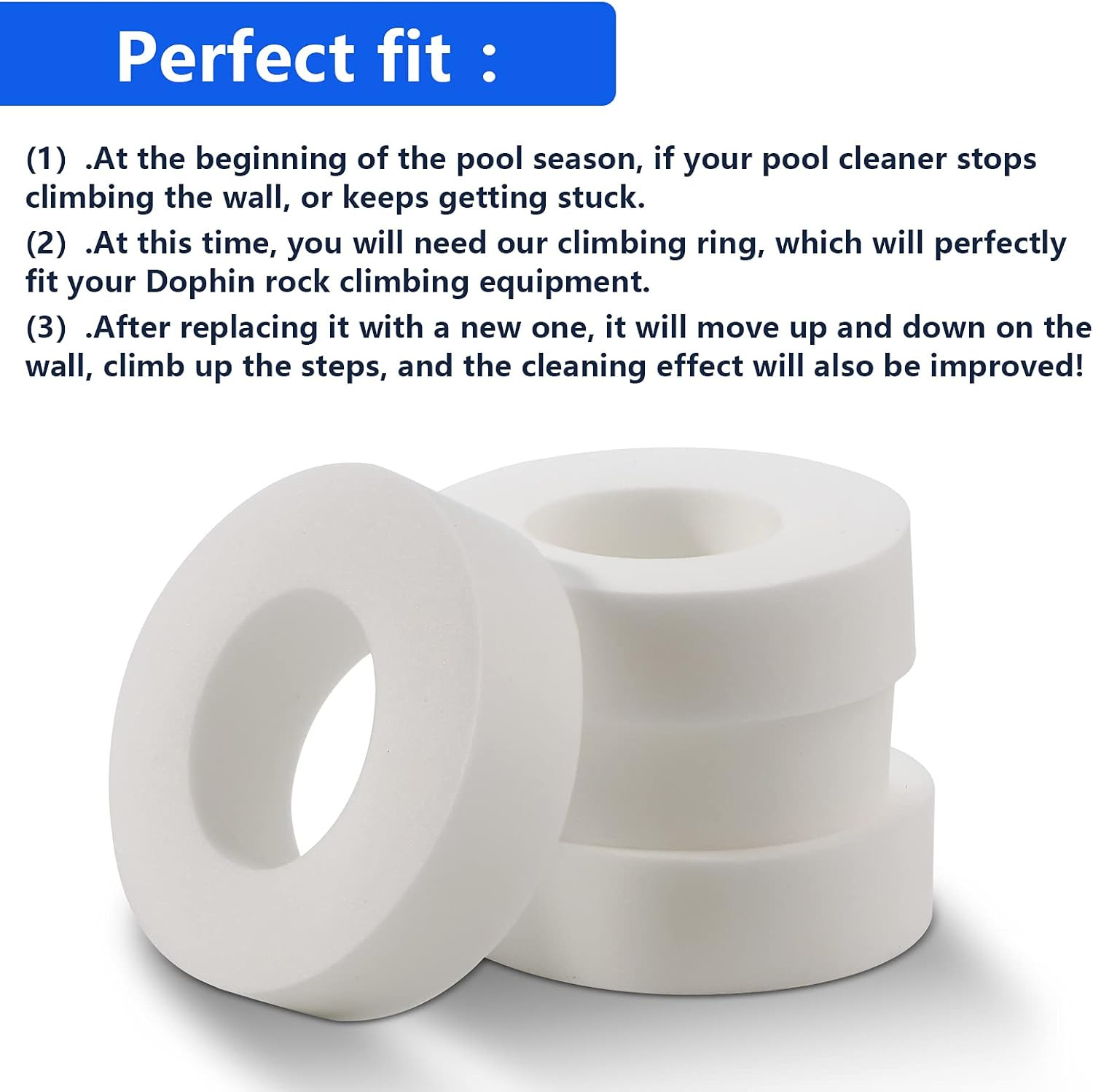 Pool Cleaner Climbing Rings for Dolphin Maytronics Nautilus Robotic Replacement