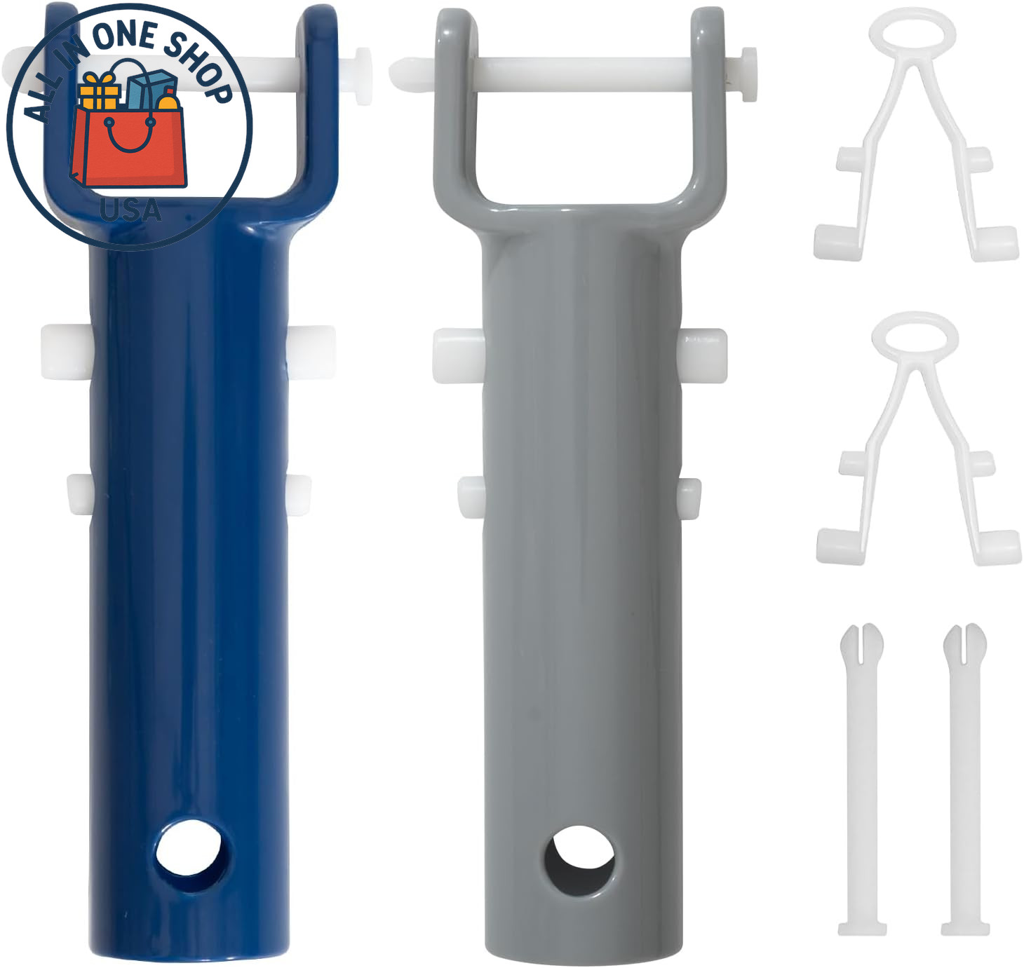Pool Vacuum Head Handle Replacement with EZ Clip and Pin Set, 2 Pcs
