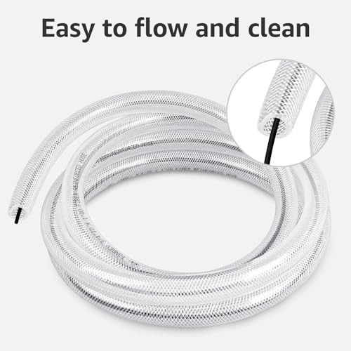 Heavy Duty Clear Braided Plastic 25 Feet – 1/2&Prime; ID x 3/4&Prime; OD