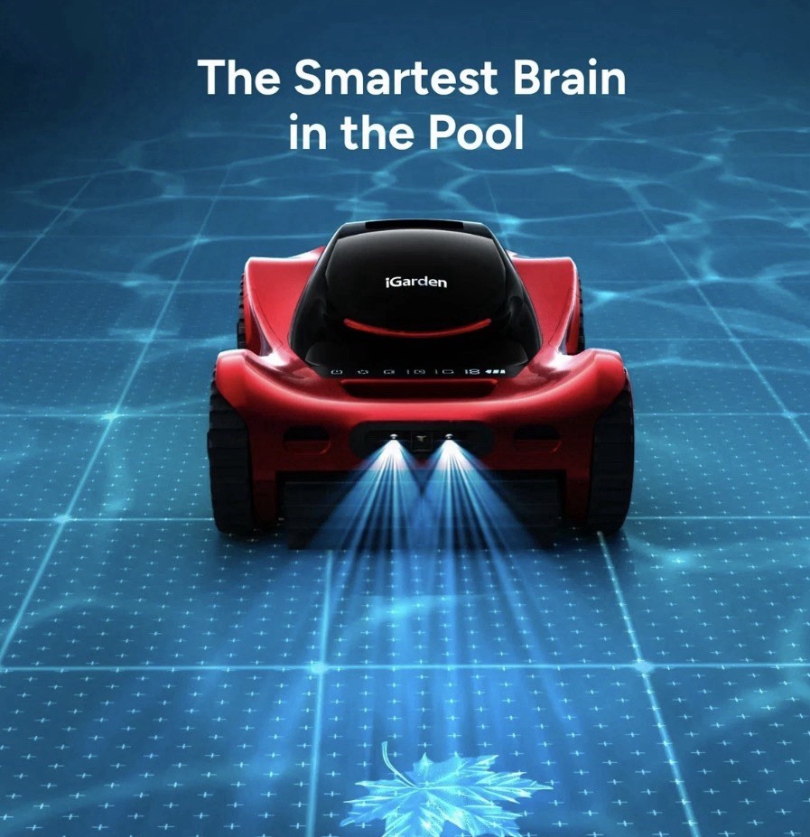 iGARDEN M1 60 AI Pool Cleaner Robot 6HR Cordless Dual Camera Smart Nav Open Box