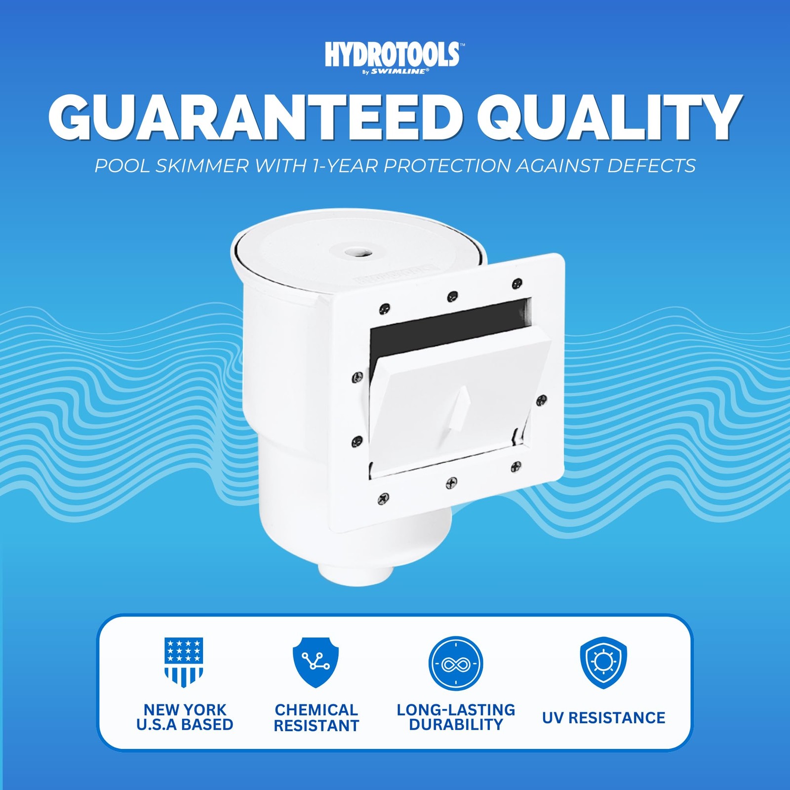 Super HydroTools by Swimline Standard ABS Thru-Wall Pool Skimmer,Limited Edition
