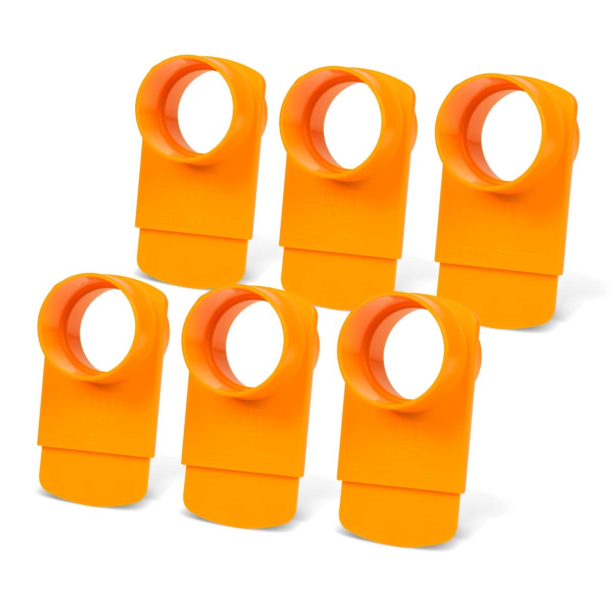 POWERTEC 70294-P6 2-1/2&Prime; Blast Gate 6-Pack Anti-Clog ABS Plastic Dust Collect