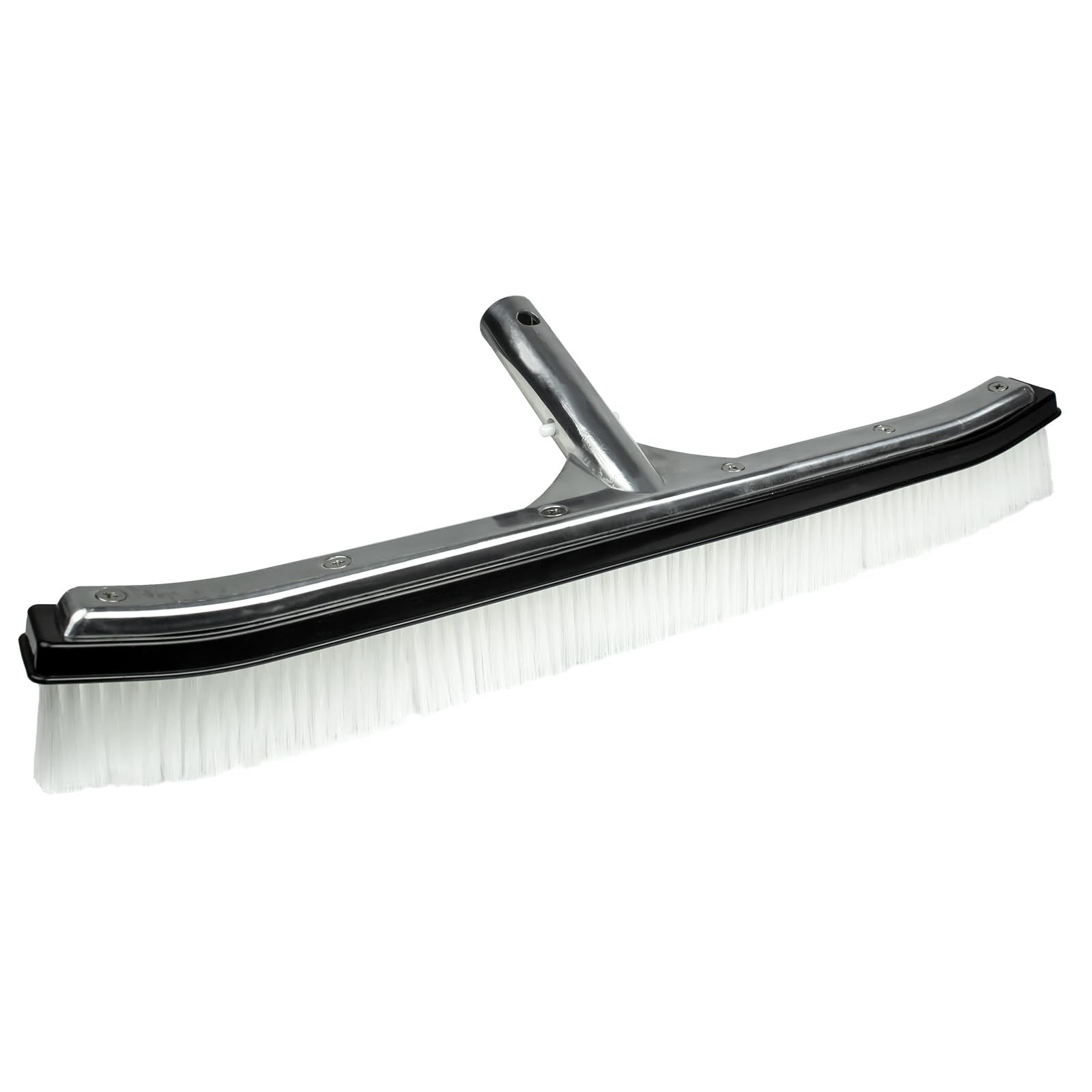 18Inch Pool Wall Brush Aluminum Back, Nylon Bristles for Inground Pools