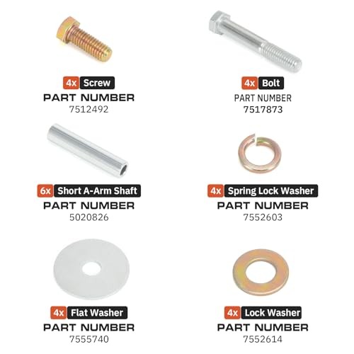 Rear Left and Right A-Arm Bushing Shafts Kit Replacement for Polaris Sportsman