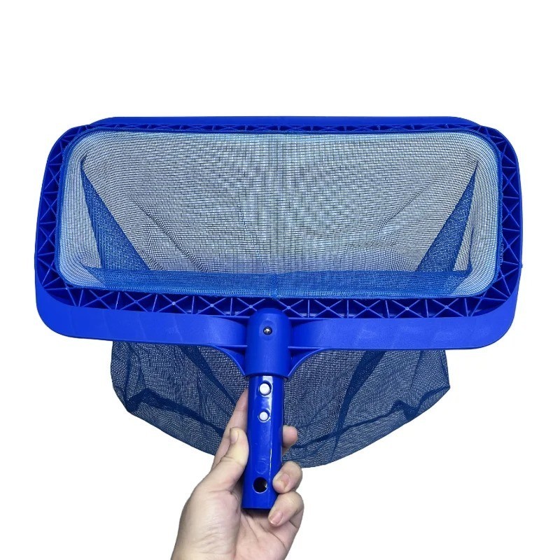 Swimming Pool Leaf Rake Deep Bag Skimmer Net Thick Frame Detachable Handle