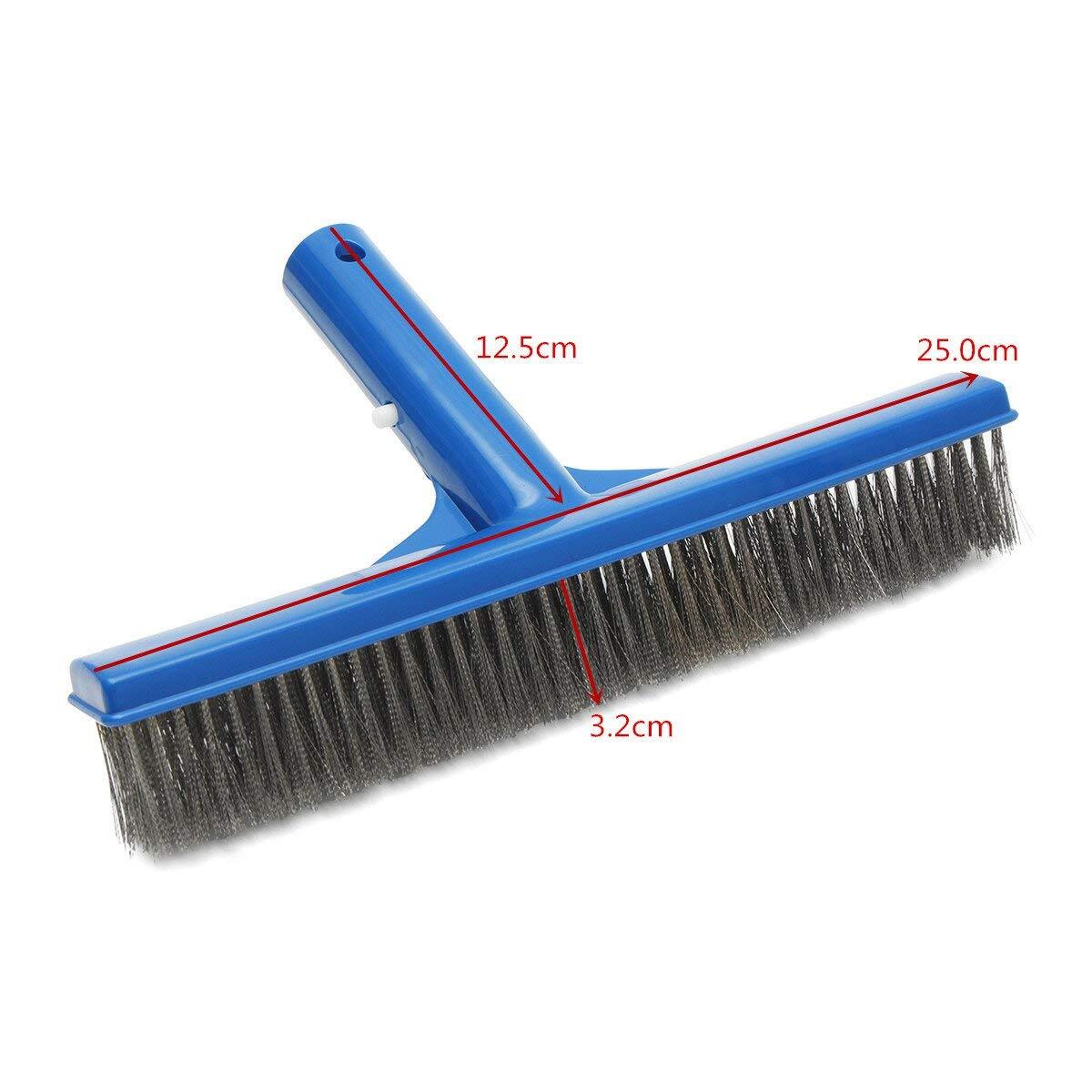 New HD 10 Inch Heavy Duty Stainless Steel Wire Pool Algae Brush For Concrete And