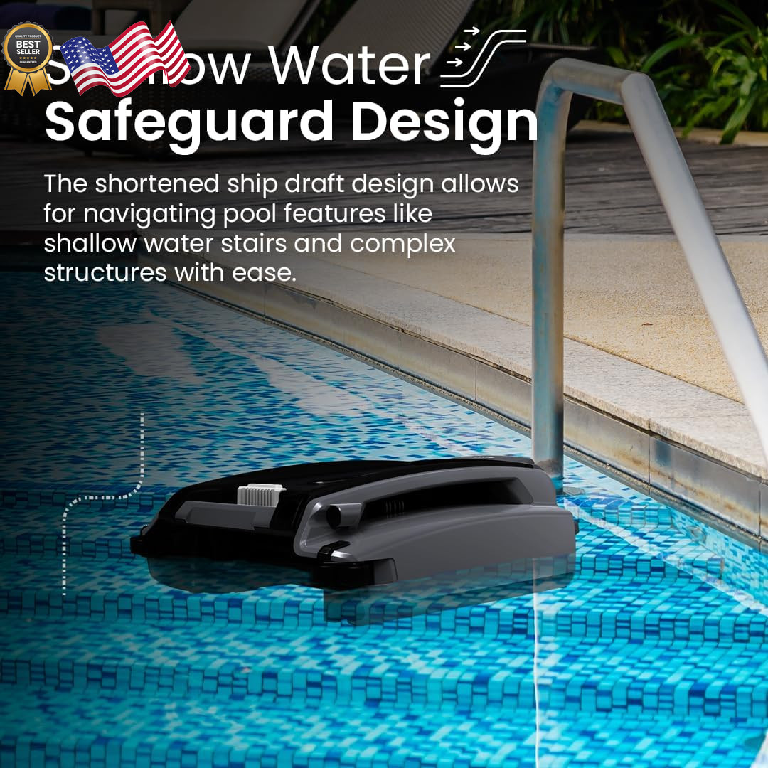 Betta SE Plus Solar-Powered Robotic Pool Skimmer with 24/7 Continuous Clean