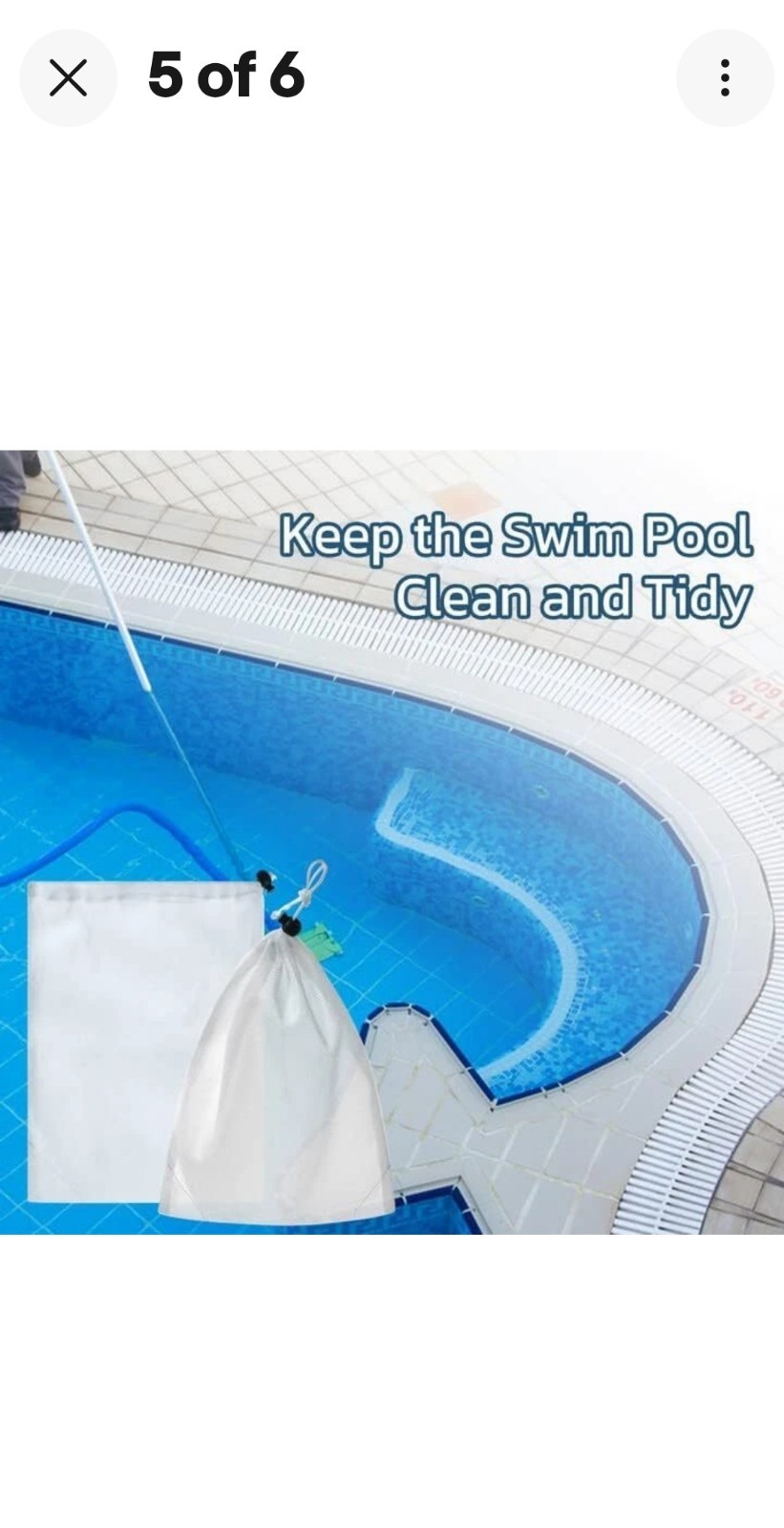 Aqua Ez ~Pool Clean Vacuum Replacement Bag – Nylon Fine Mesh Net With Pull Lock