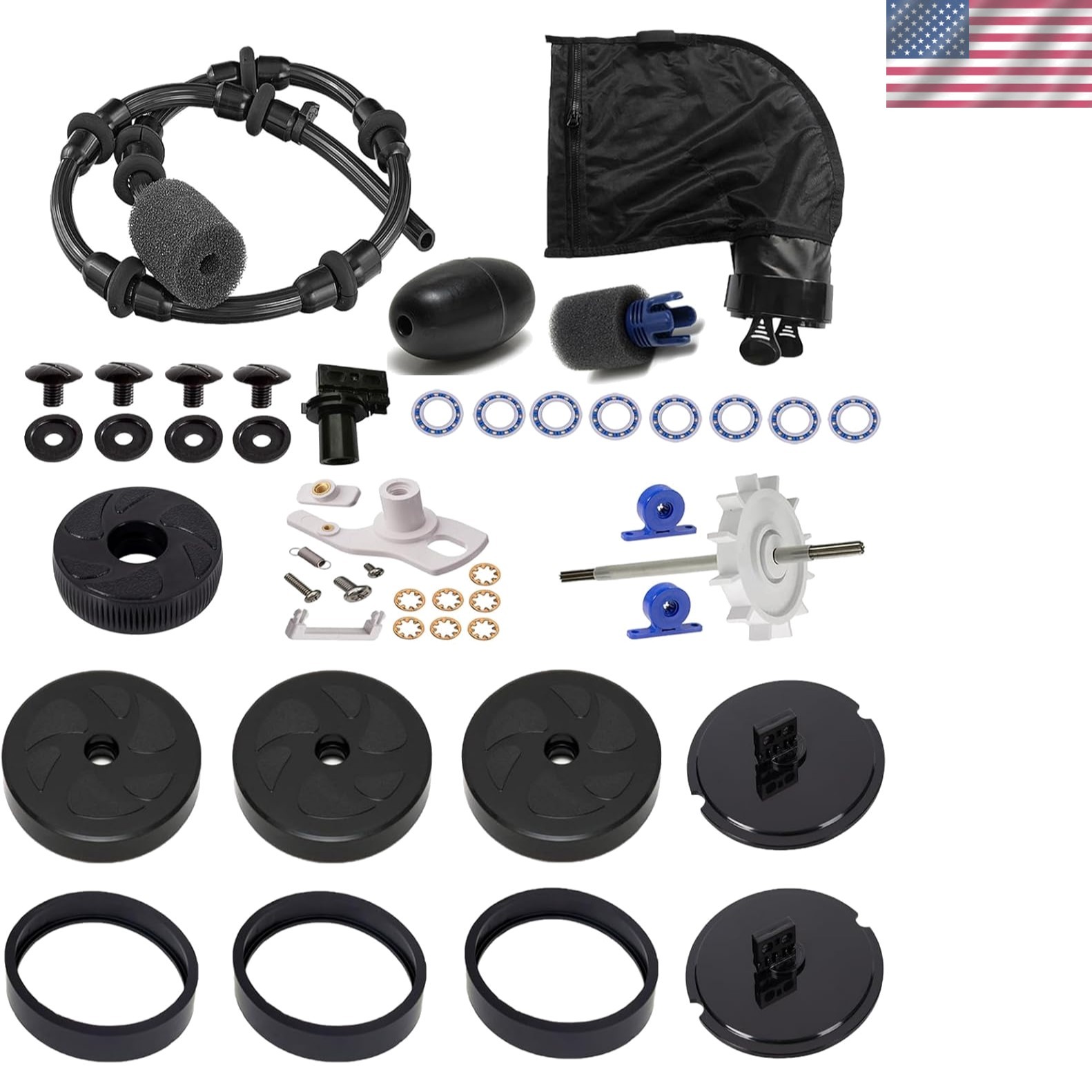 Pool Cleaner Tune Up Rebuild Kit K49 with Wheel C7, Tire C11, Drive Shaft C86…
