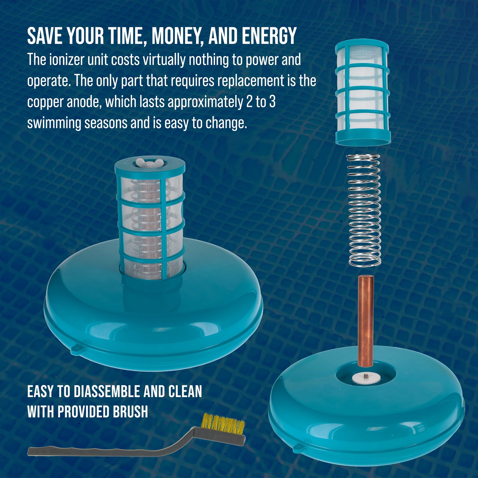 U.S. Pool Supply Solar Pool Ionizer Cleaner & Purifier – Chlorine-Free Sun Shock